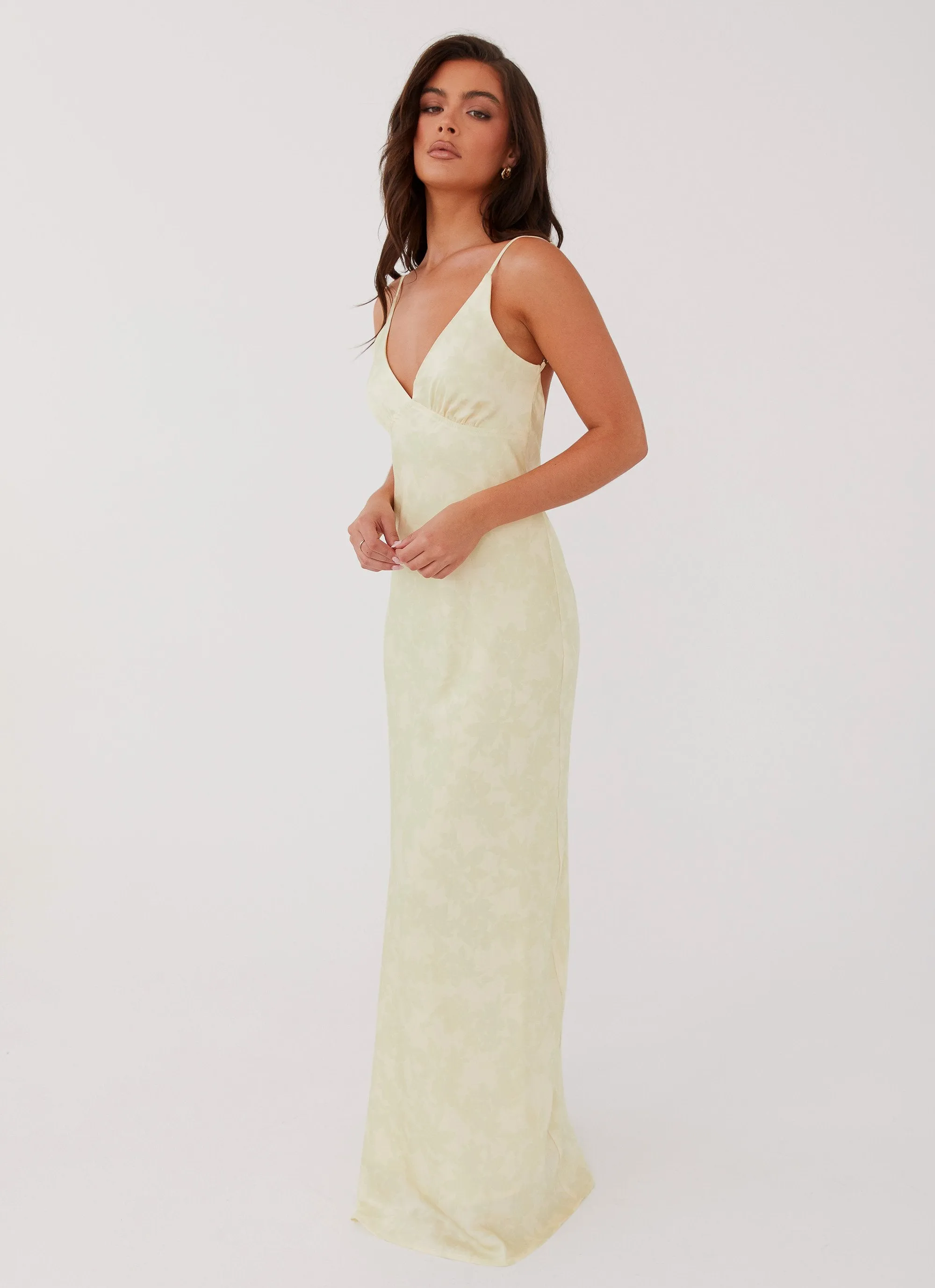 Polished Mood Airy Fit Sorrento Sun Maxi Dress - Yellow Floral
