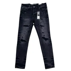 TRNCHS "SAYYAN" BLACK WASH SKINNY DENIM