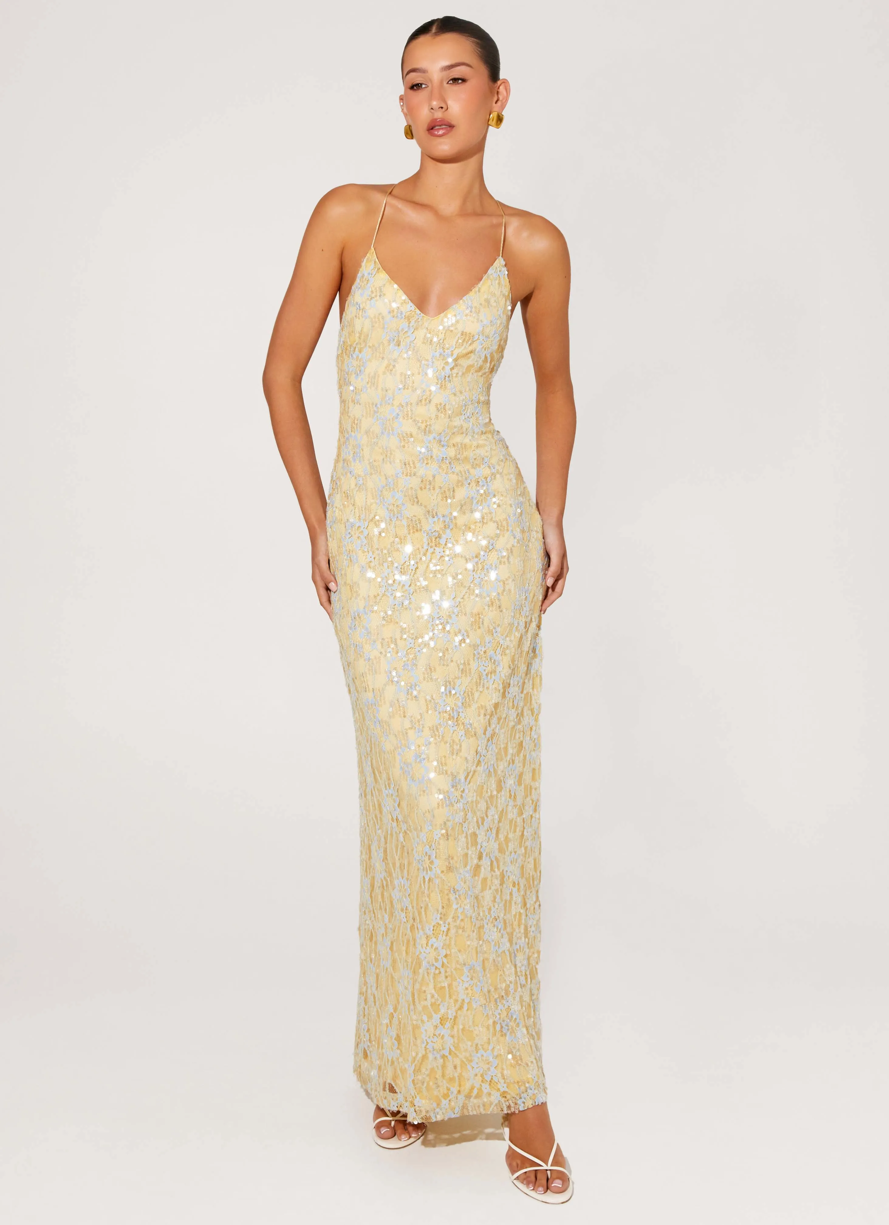 Compact Fit Soft Gradient Truly Mine Maxi Dress - Yellow