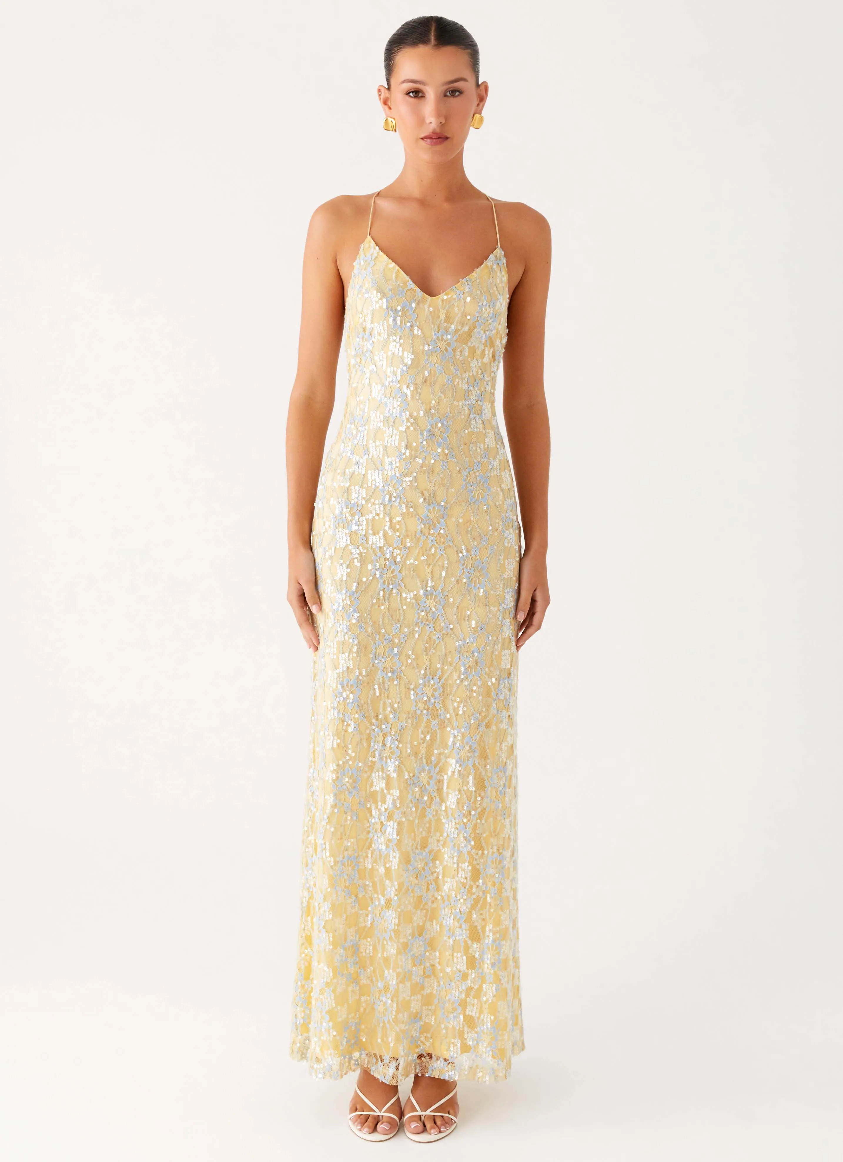 Truly Mine Maxi Dress - Yellow Durable-Fabric
