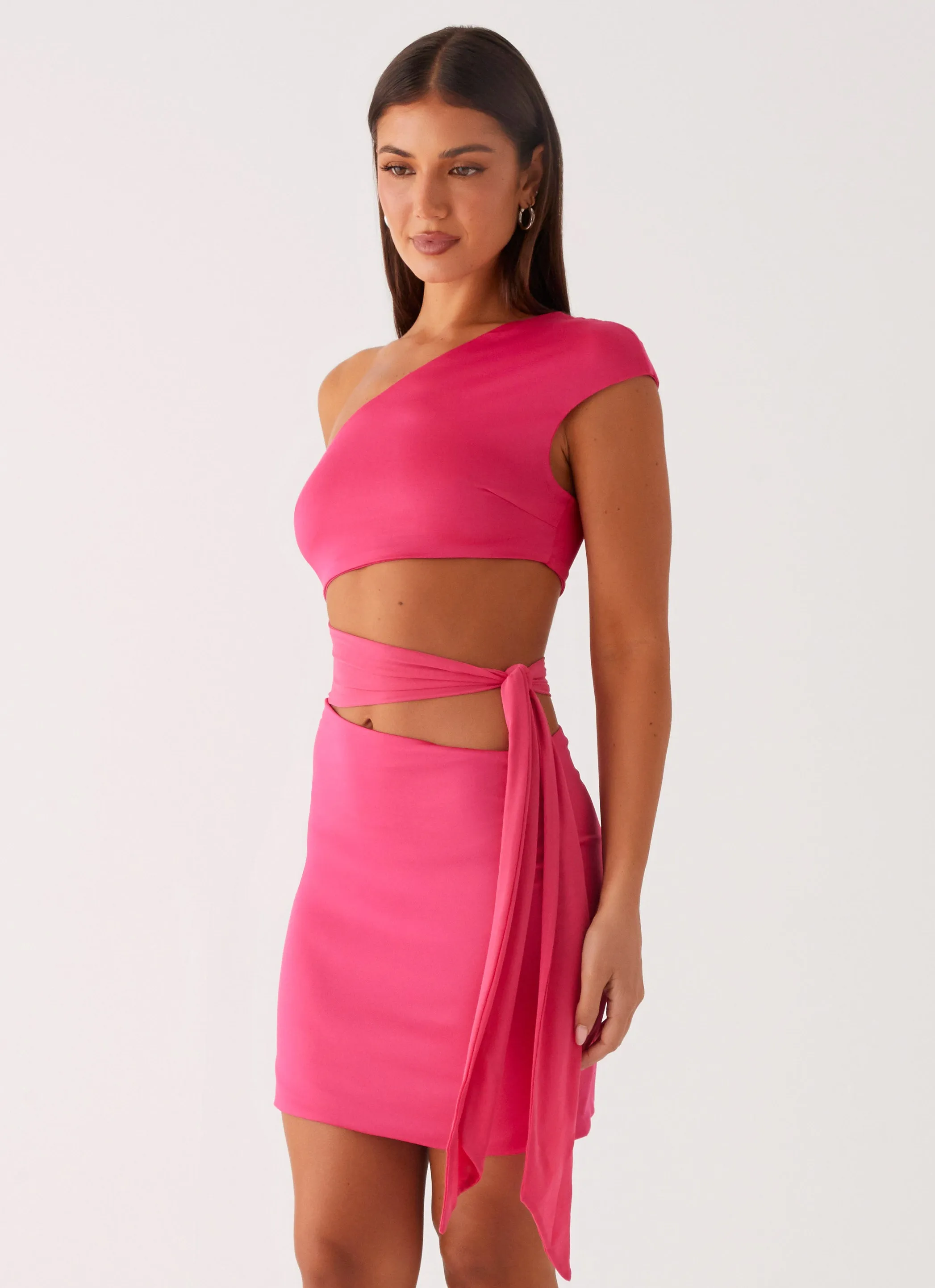 Dress-Up Style Amara Mini Dress - Hot Pink