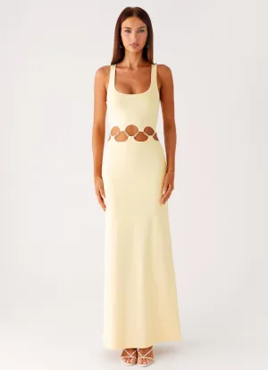 Work Look Body Confidence Dreamboat Beaded Maxi Dress - Yellow