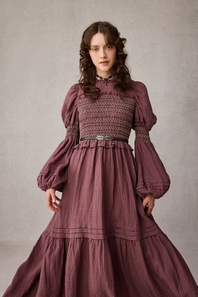 Jane 33 |Edward Smocking Linen Dress Chemise Fade Resistant Finish