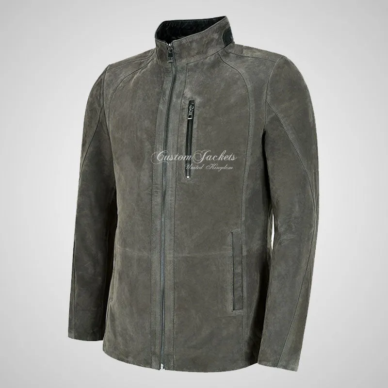 TURIN Nubuck Leather Blouson Leather Jacket For Mens Cow Nubuck Leather