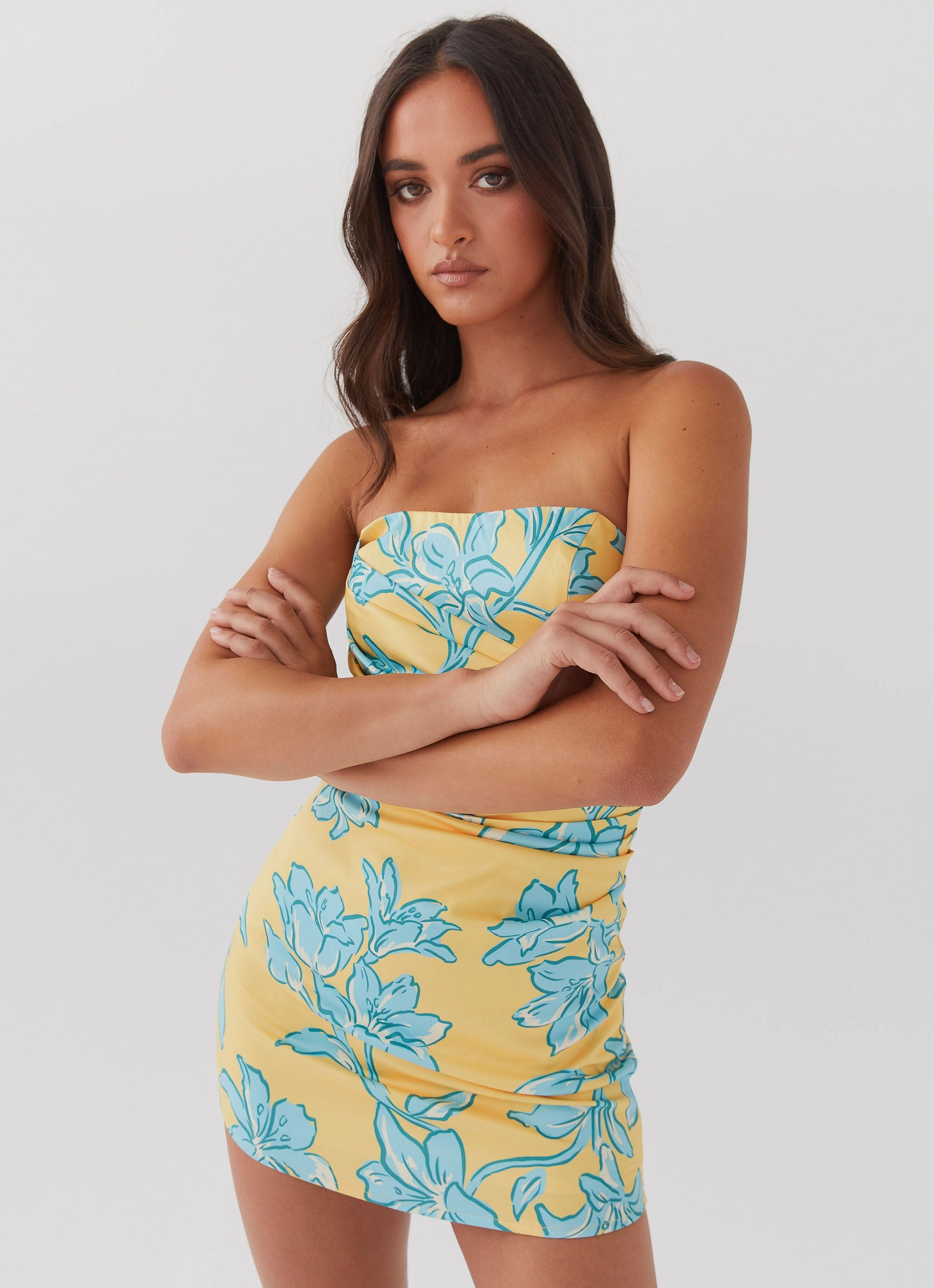 Tuscany Mini Dress - Golden Bloom Artisanal-Detail