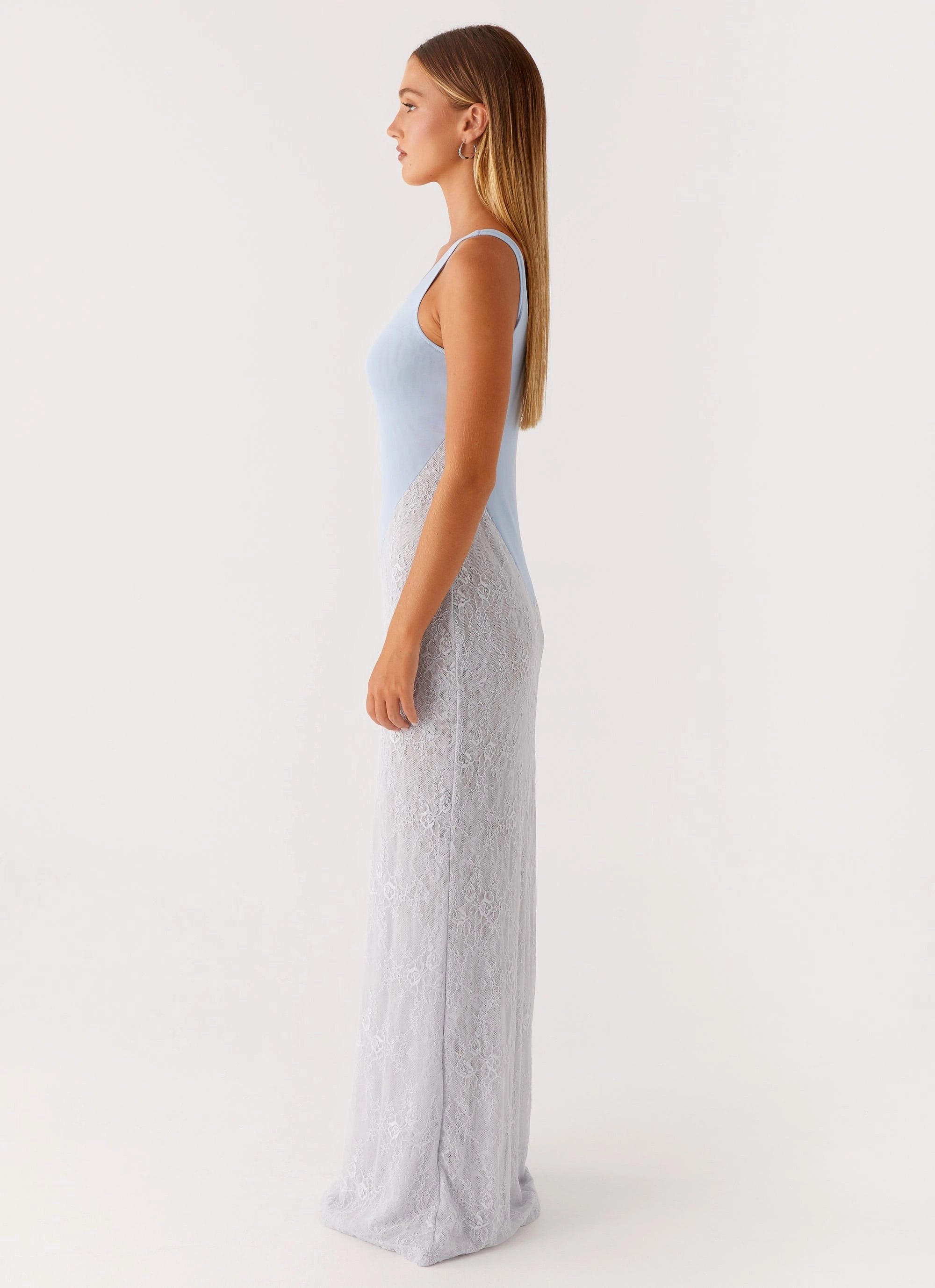 Balanced Shape Trendy Tailoring Twilight Dreams Maxi Dress - Blue
