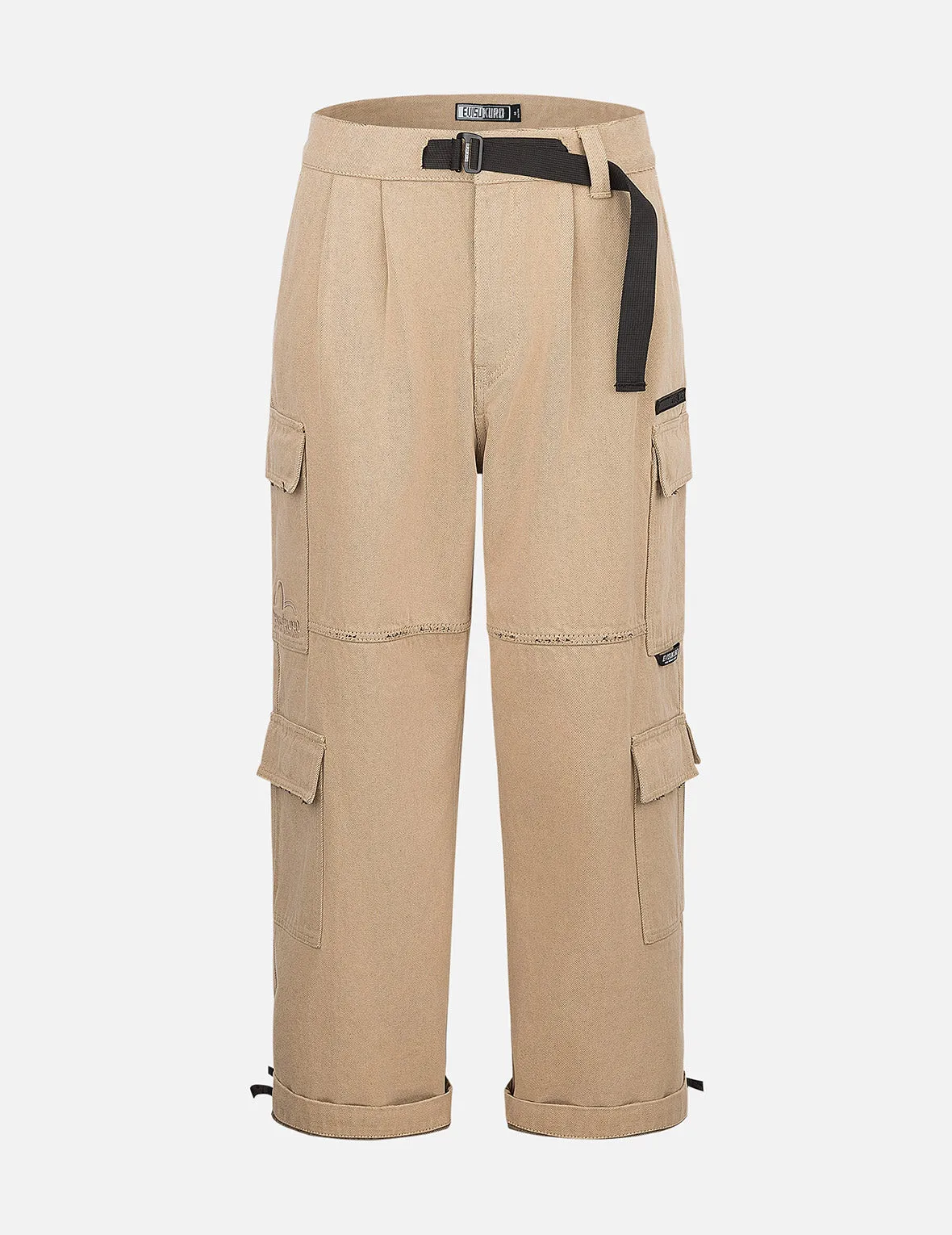 Two Tone Distressed Oversized Cargo Pants