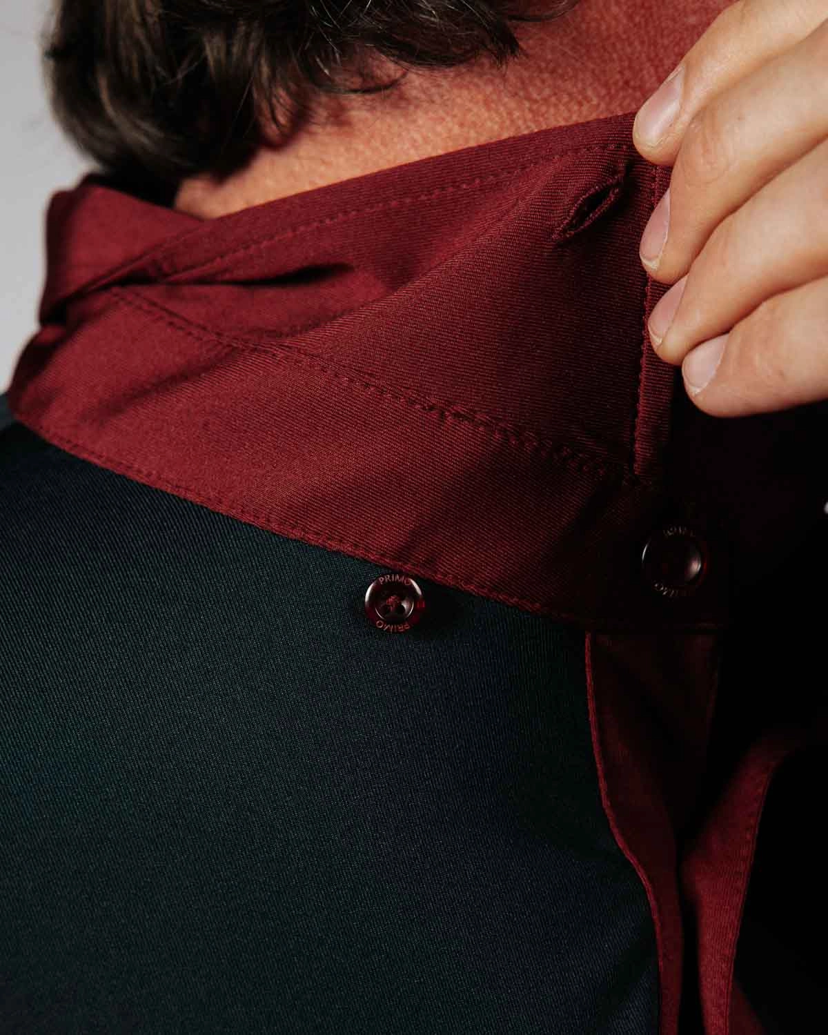 AdjustableHemCuffs Thermal Regulating Design Two Tone Black/Maroon Classic Polo