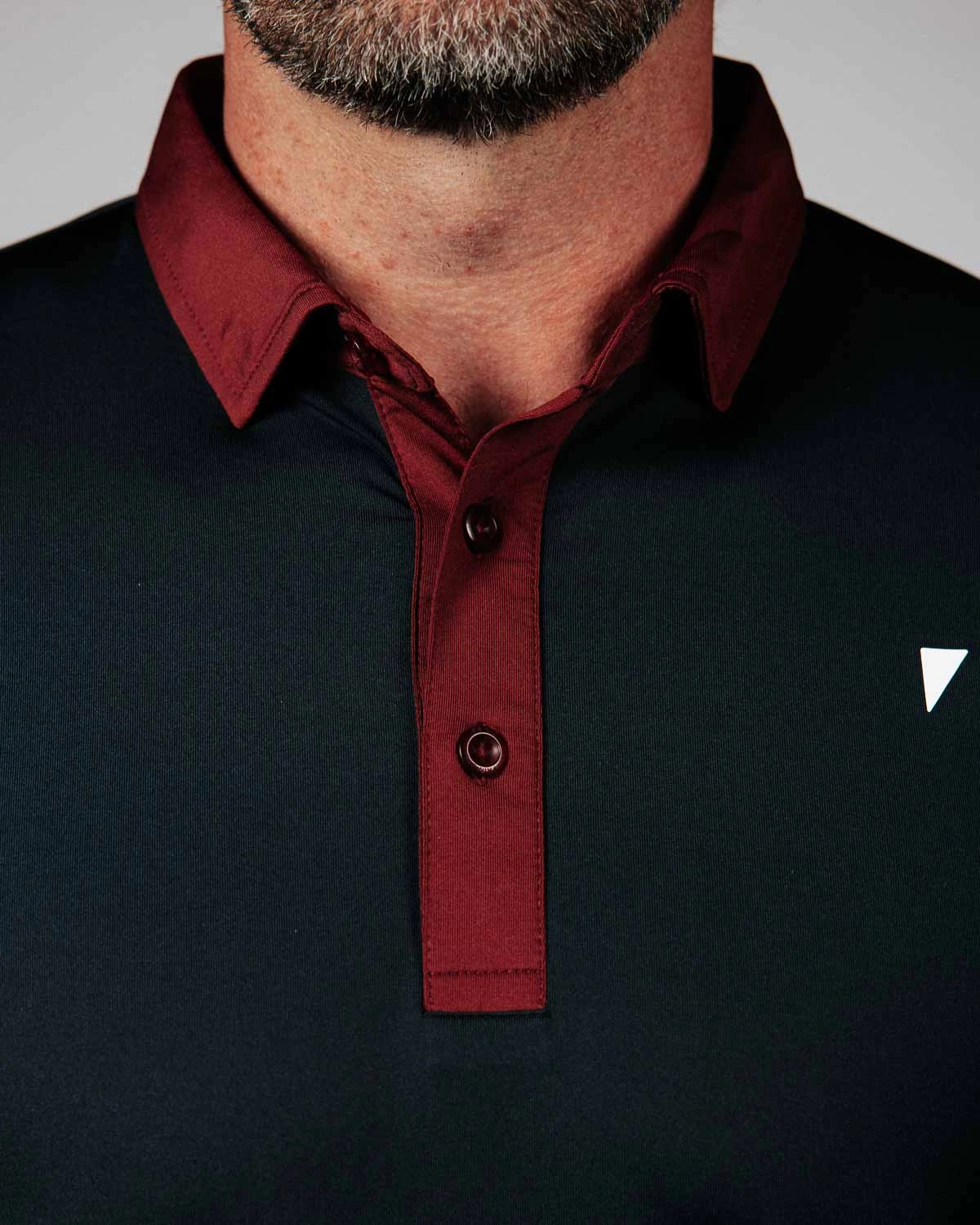 Two Tone Black/Maroon Classic Polo Flexible Material