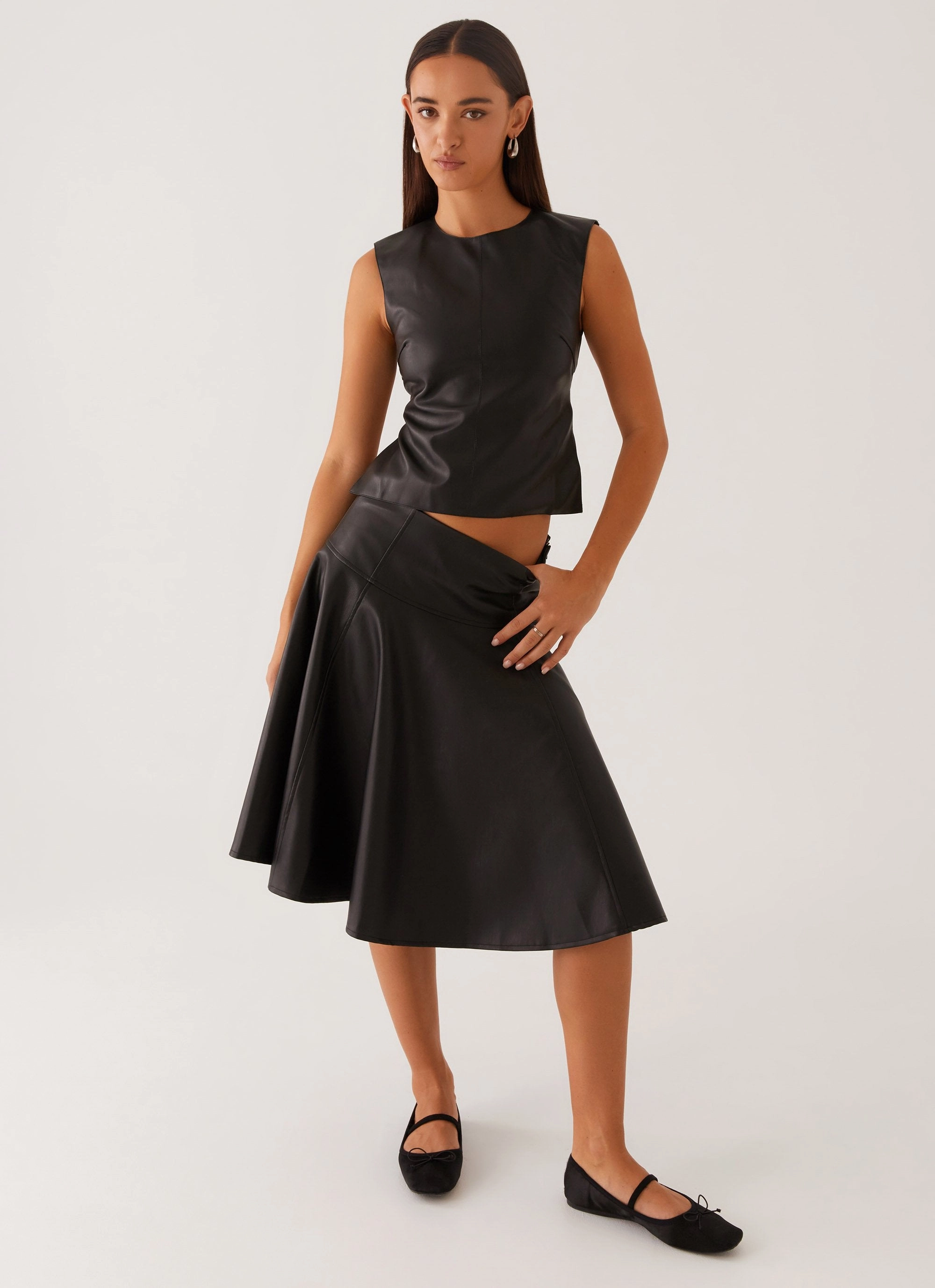 Day Ready Essential Layer Tyler Midi Skirt - Black