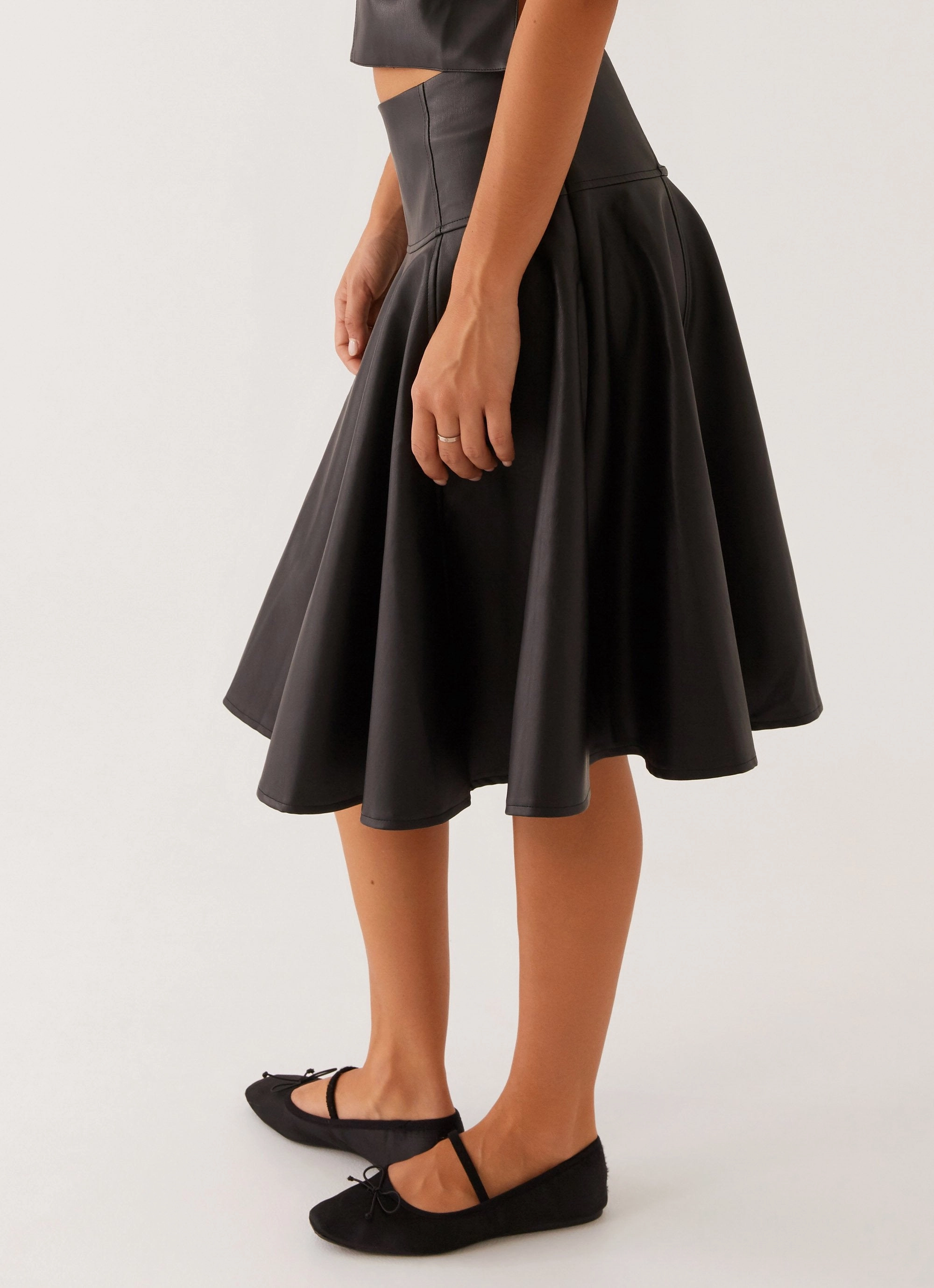 Tyler Midi Skirt - Black DurableBartack