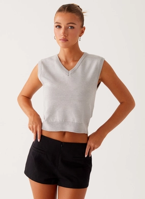 Tyne Knit Vest - Grey Snag Resistant Surface