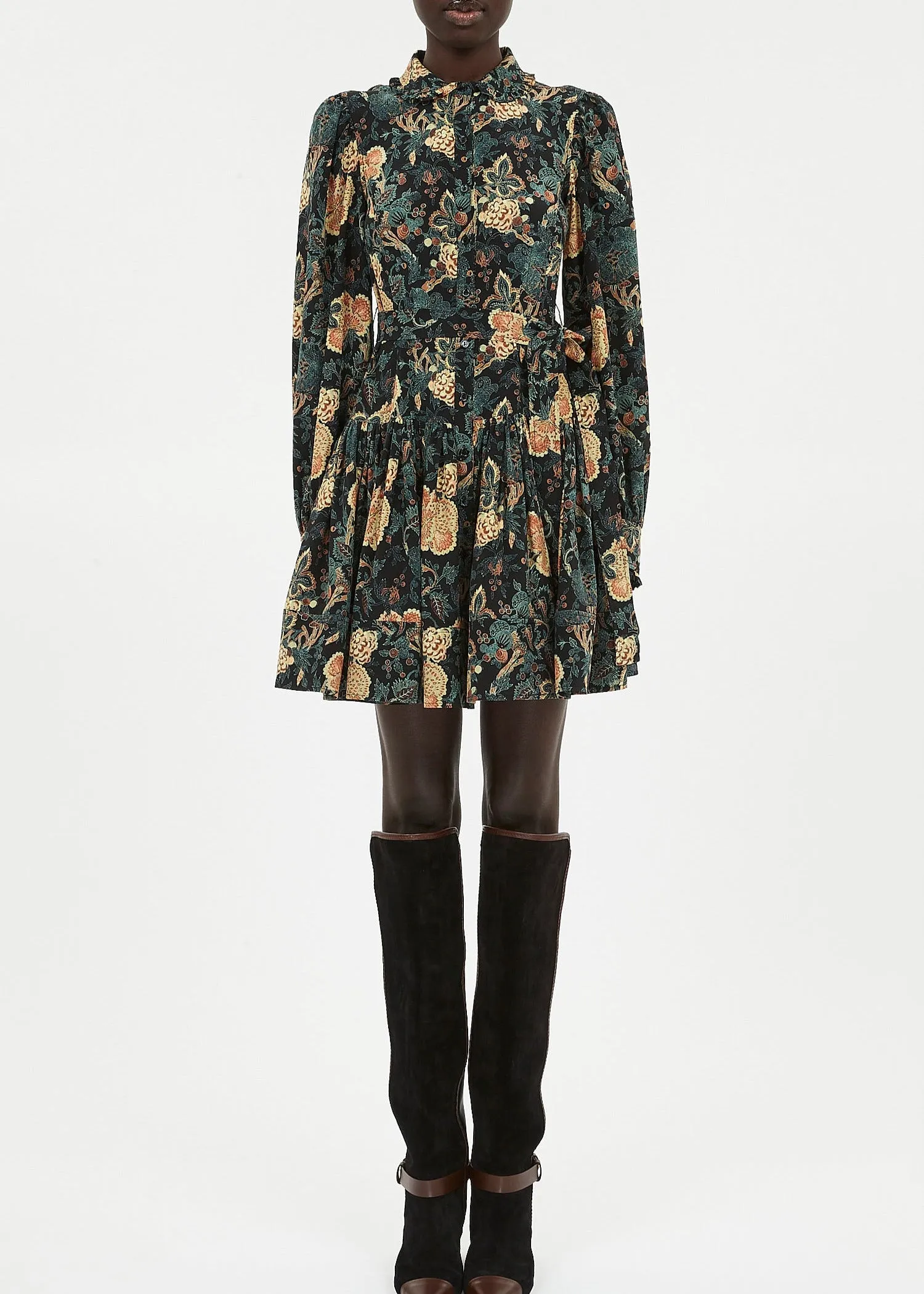 Chic and Elegant Ulla Johnson Simona SIlk Long Sleeve Mini Dress