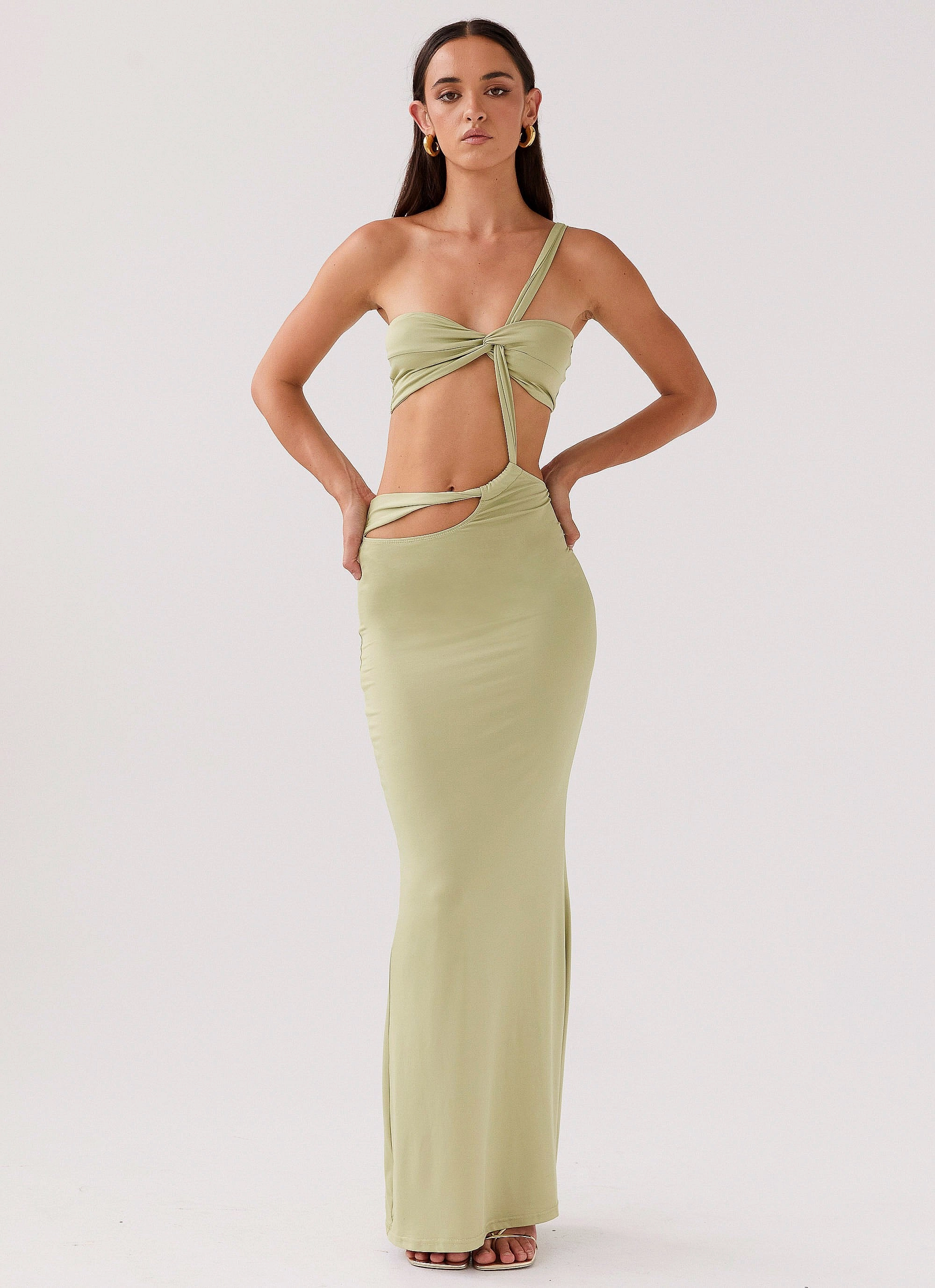 Body Safe Sycamore Twist Maxi Dress - Fern