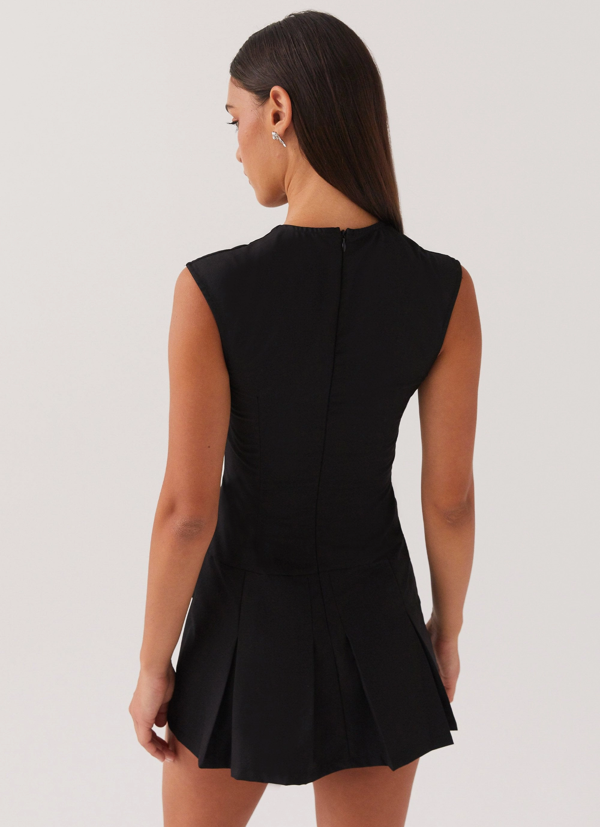 Cassia Mini Dress - Black Dreamy Flow