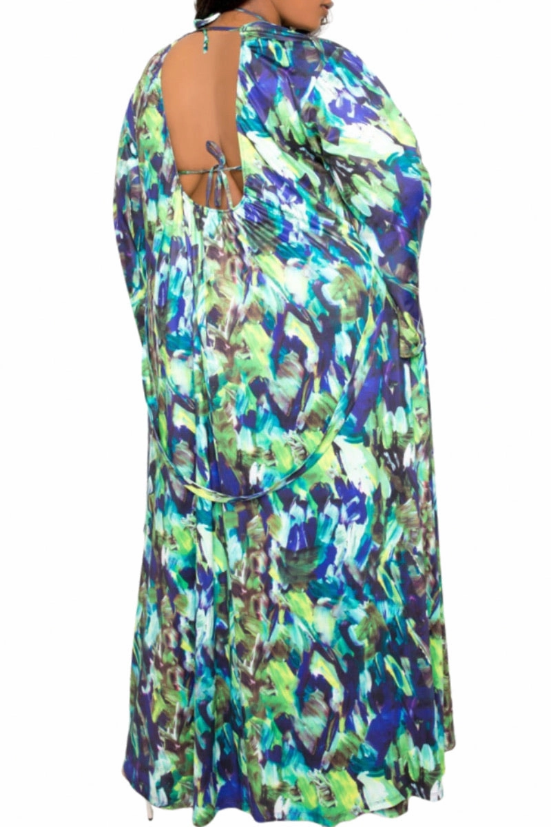 *Final Sale Plus Size 4-pc PlaySuit Set - Duster, Pants, Top, Bottoms Flexible Comfort Wear