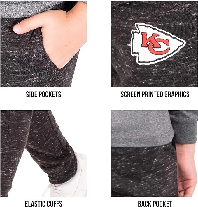 Ultra Game NFL Official Youth Super Soft Supreme Jogger Sweatpants, Seattle Seahawks, Black Snow|Seattle Seahawks