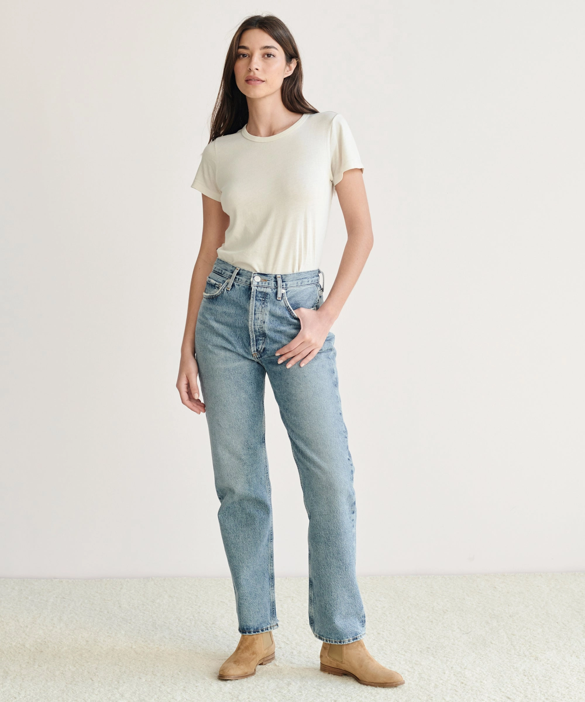 Anti Static Finish Stretch Motion 90's Pinch Waist Jean