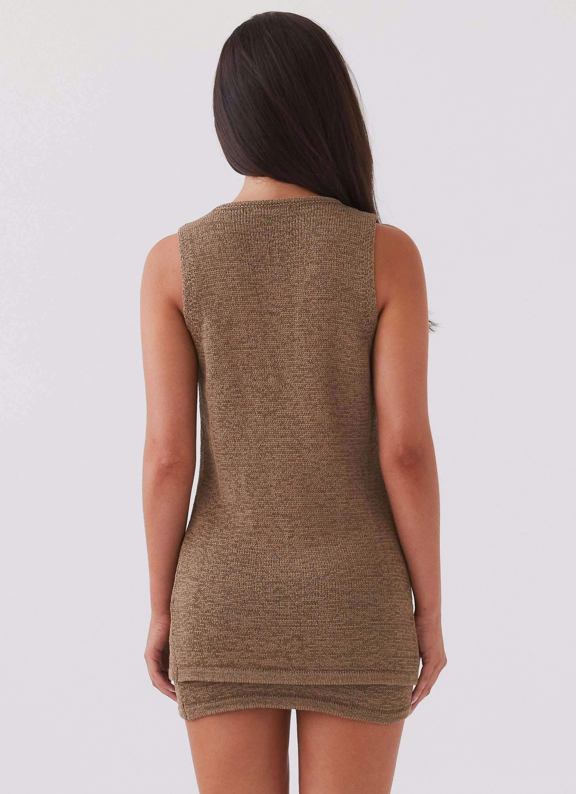 ThermalRegulationLayer Capri Glow Knit Top - Khaki