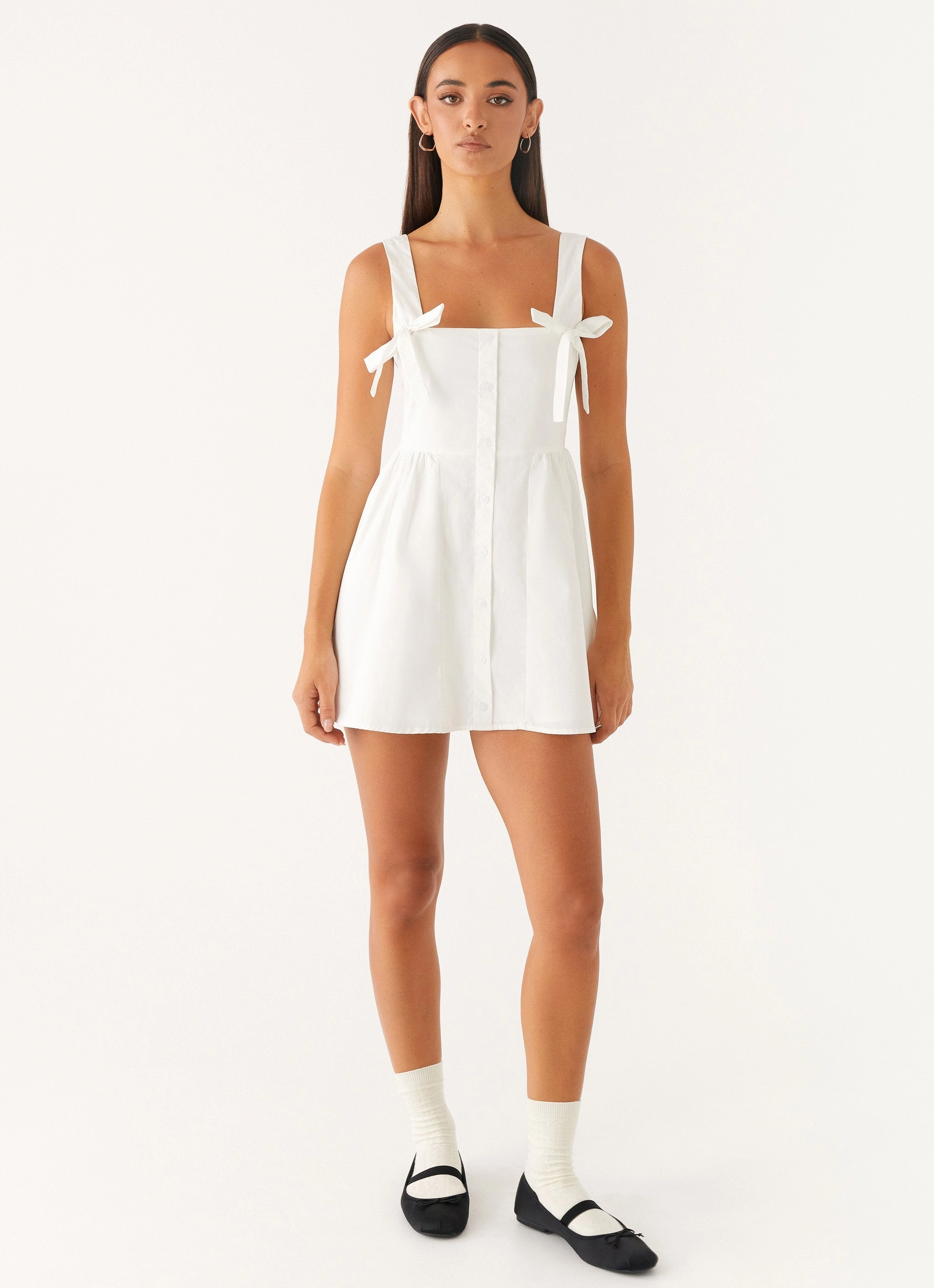 Trend Focused Cozy Energy Unconditional Mini Dress - White