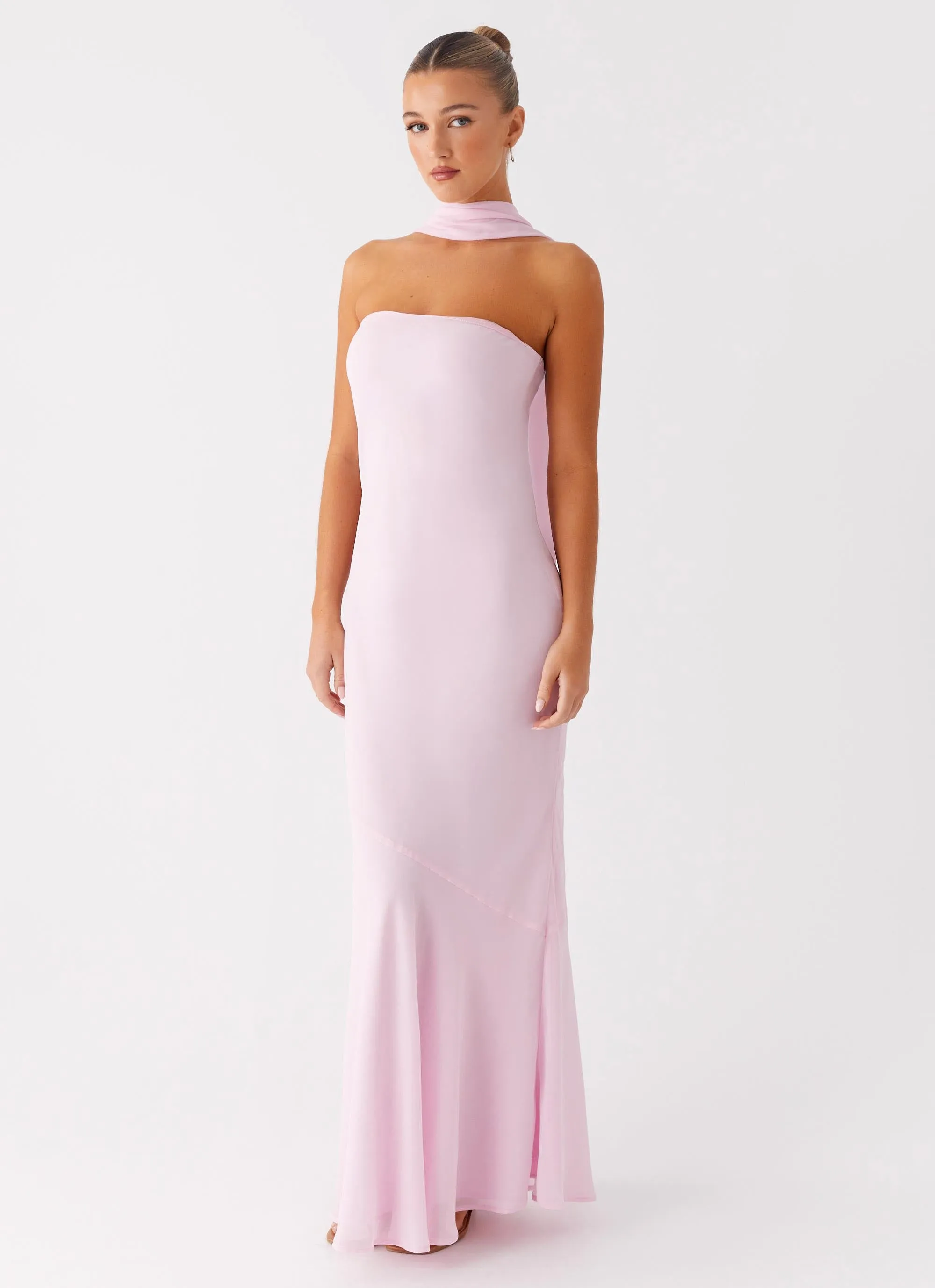 Color Pop Neutral Aesthetic Under The Pagoda Maxi Dress - Pink