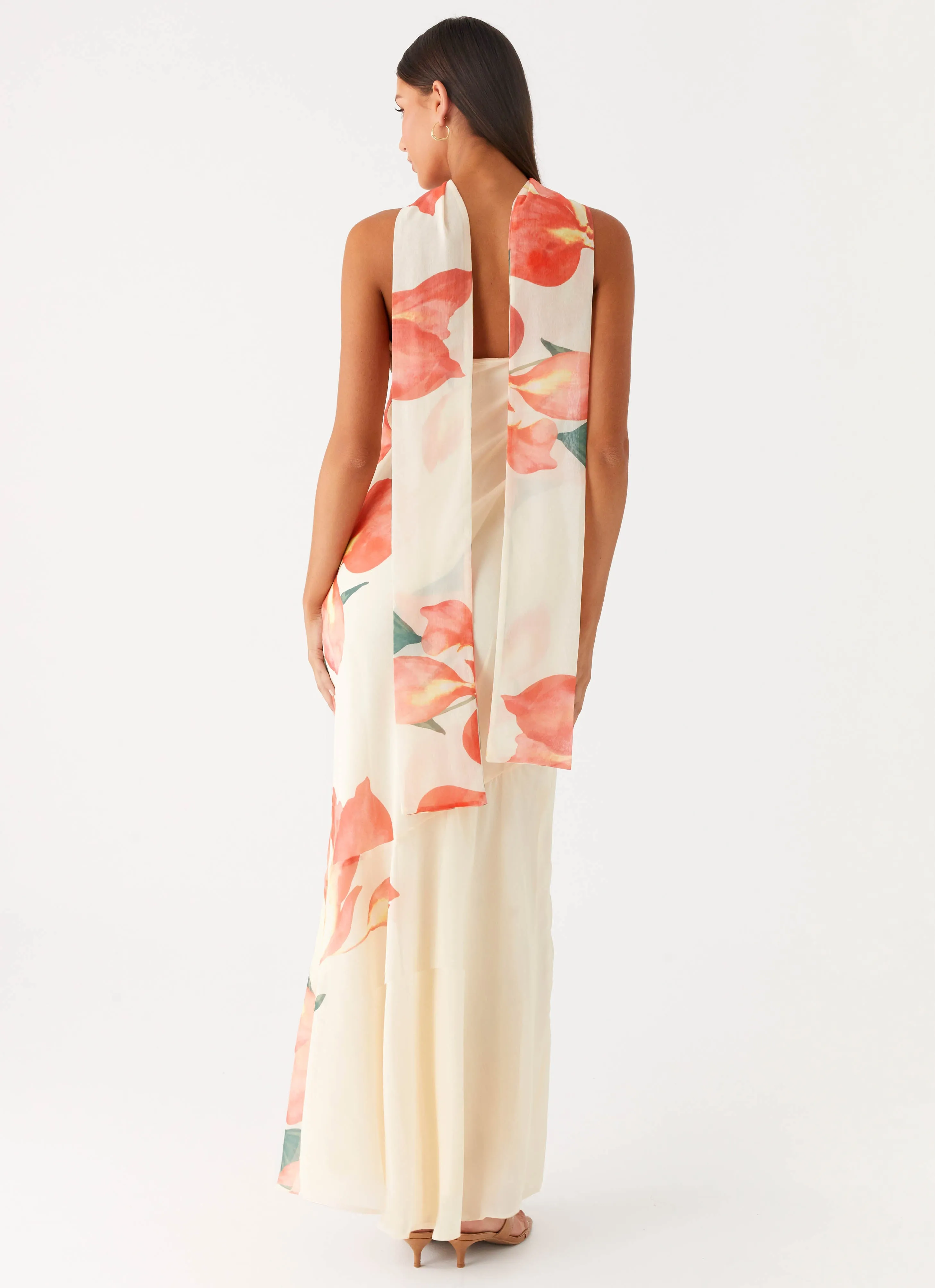 Under The Pagoda Maxi Dress - Siena Floral Tailored Fit Trendy Look