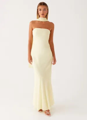 Under The Pagoda Maxi Dress - Yellow Soft cotton dress Edgy-Look