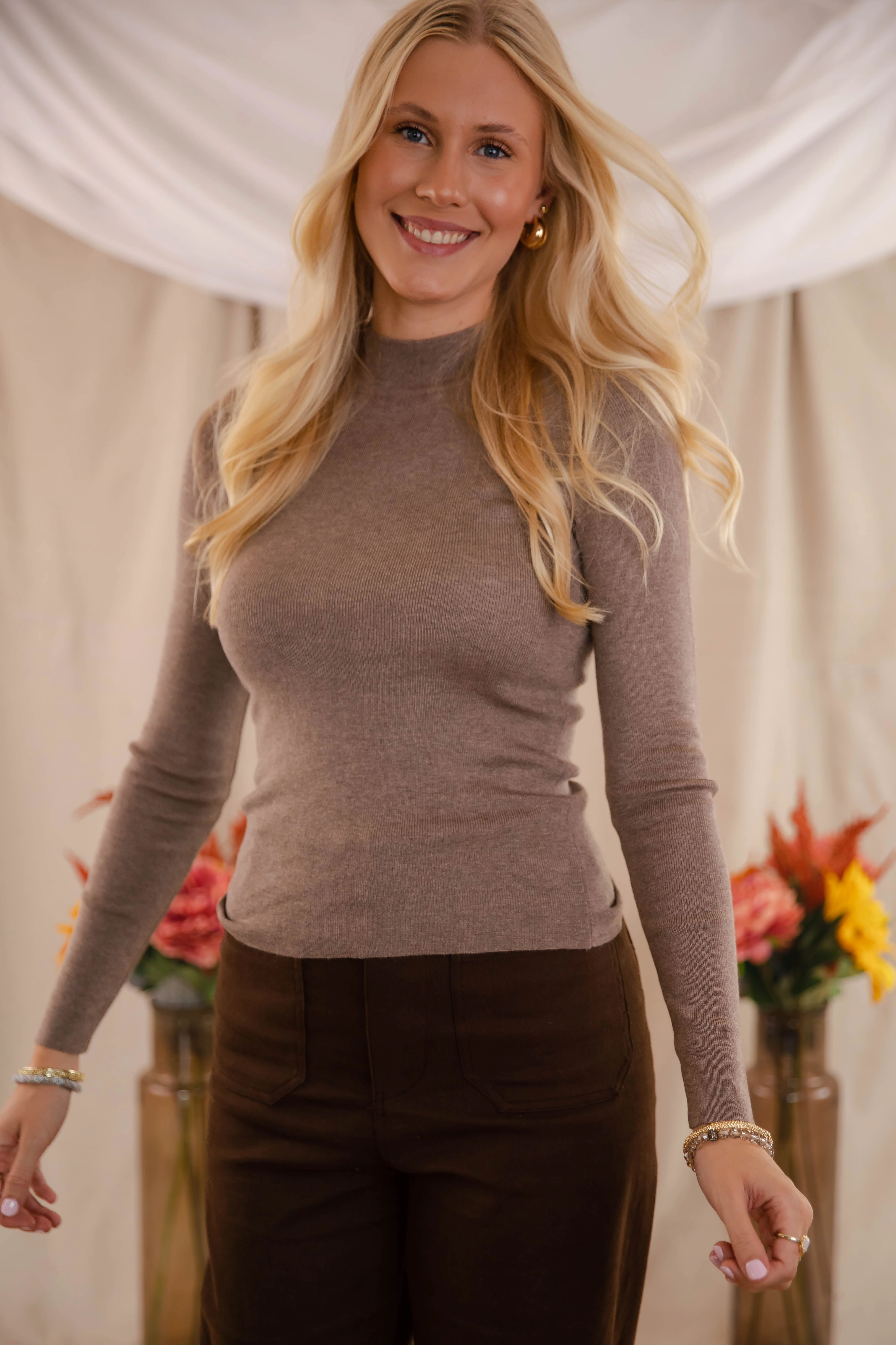 Underneath This Persona Ribbed Top-Mocha Vintage Shirt