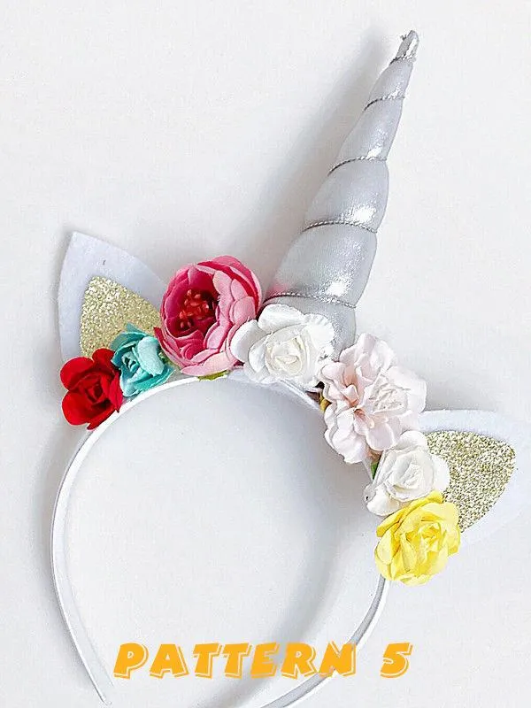 Unicorn Pattern Headband Kids Hair Clasp Festival Decoration Flowers Baby Headwear