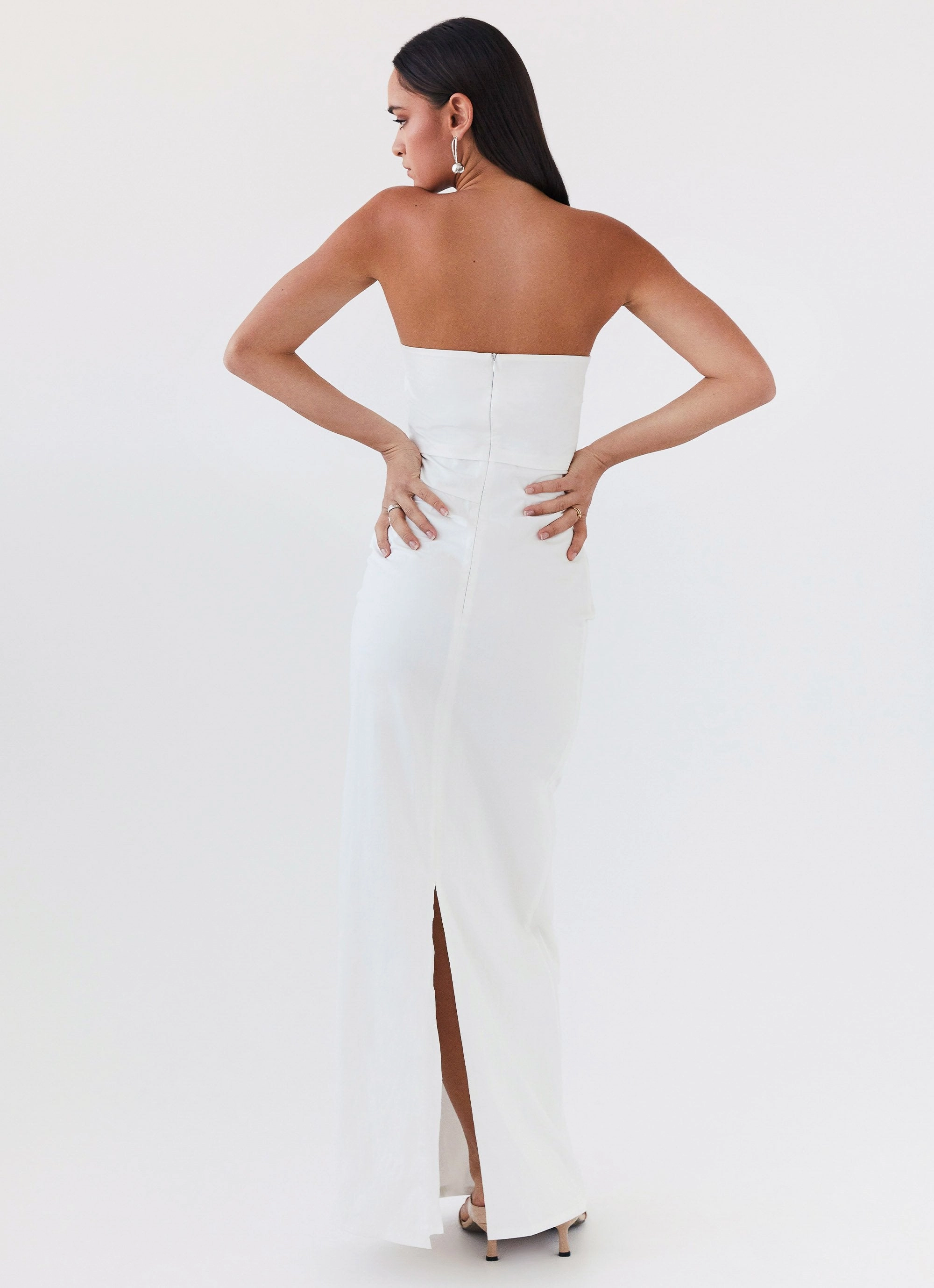 Danielle Strapless Maxi Dress - White Warm Touch