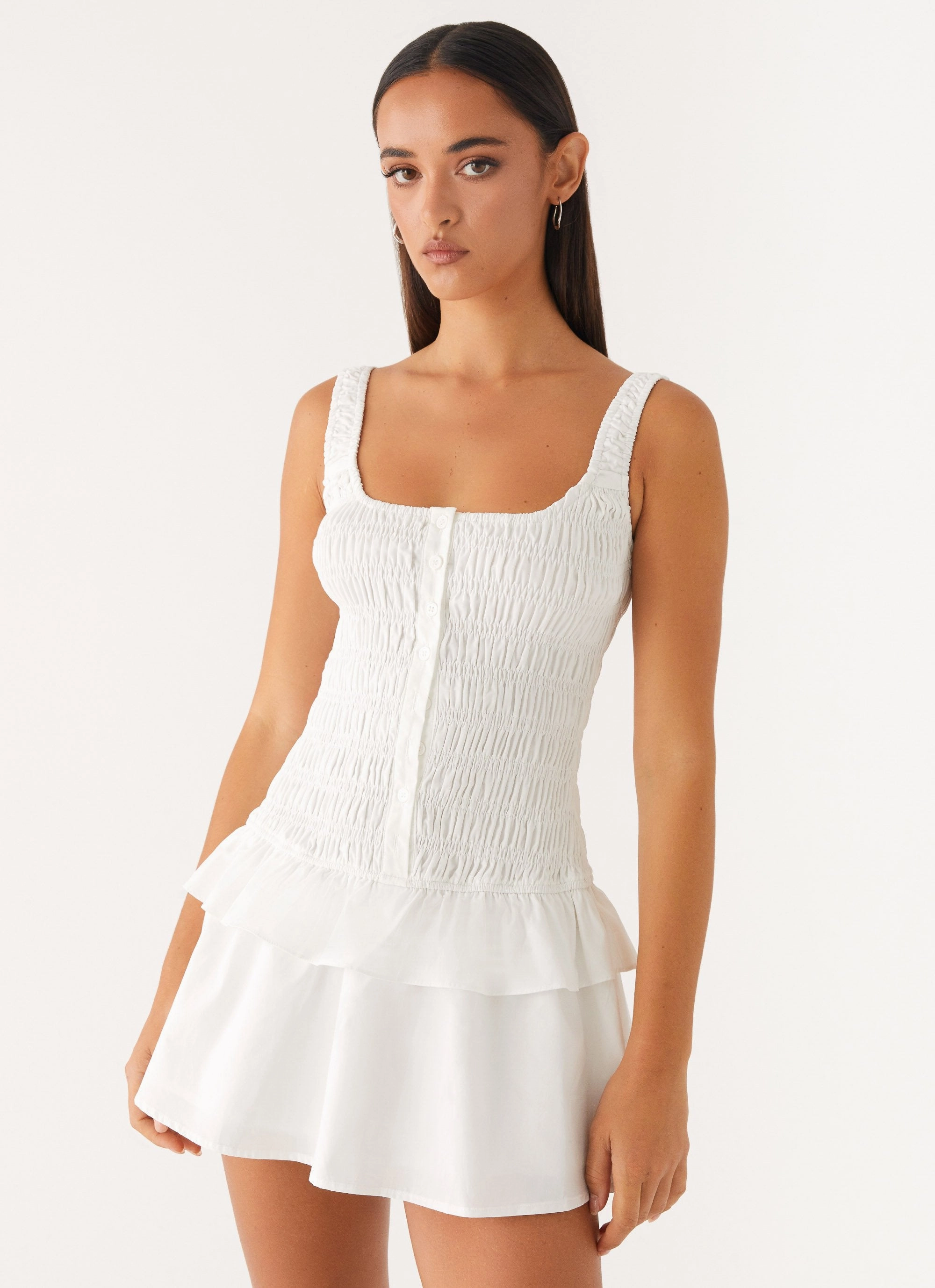 Aleena Mini Dress - White Perfectly Tailored