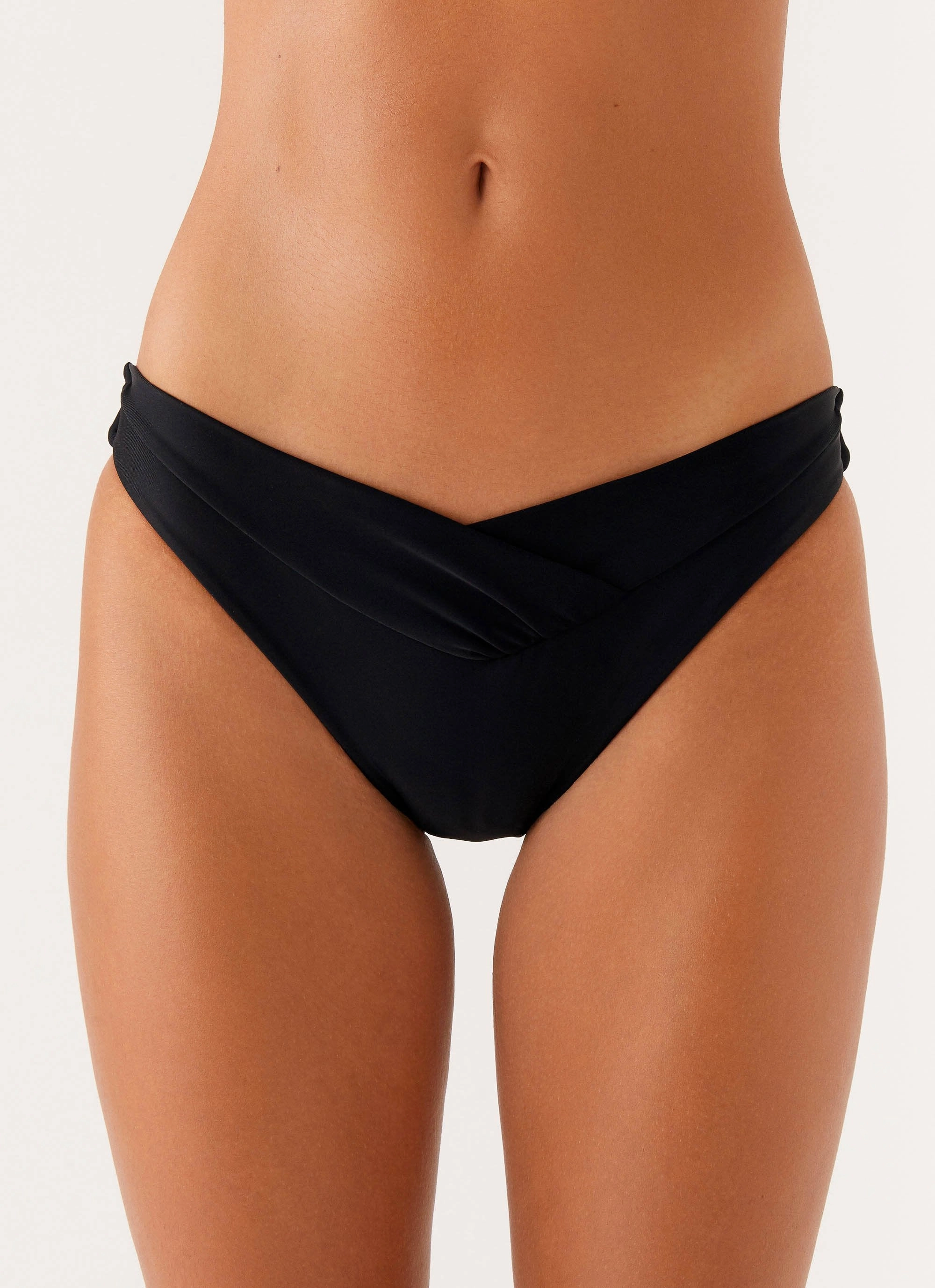 Delta Bikini Bottoms - Black 4Way Stretch Fabric Comfortable seams