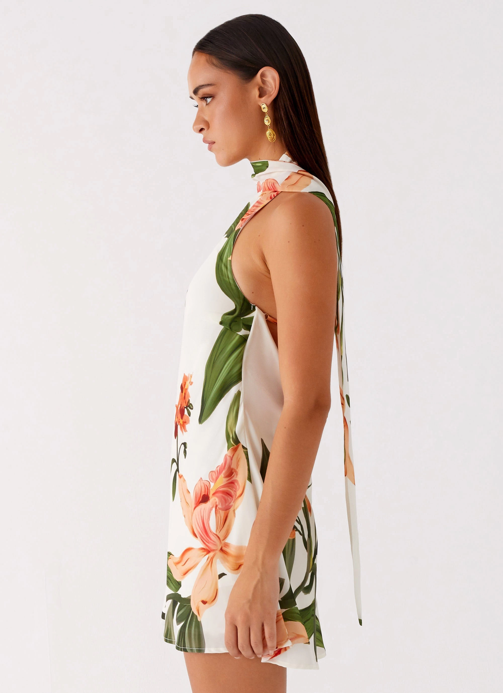 Trisha Mini Dress - Floral Print Flexible Comfort