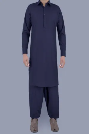 Uniworth - Navy Plain Kameez Shalwar - KS2216-42