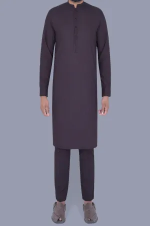 Uniworth - Purple Plain Kurta Pajama - KP2303-1