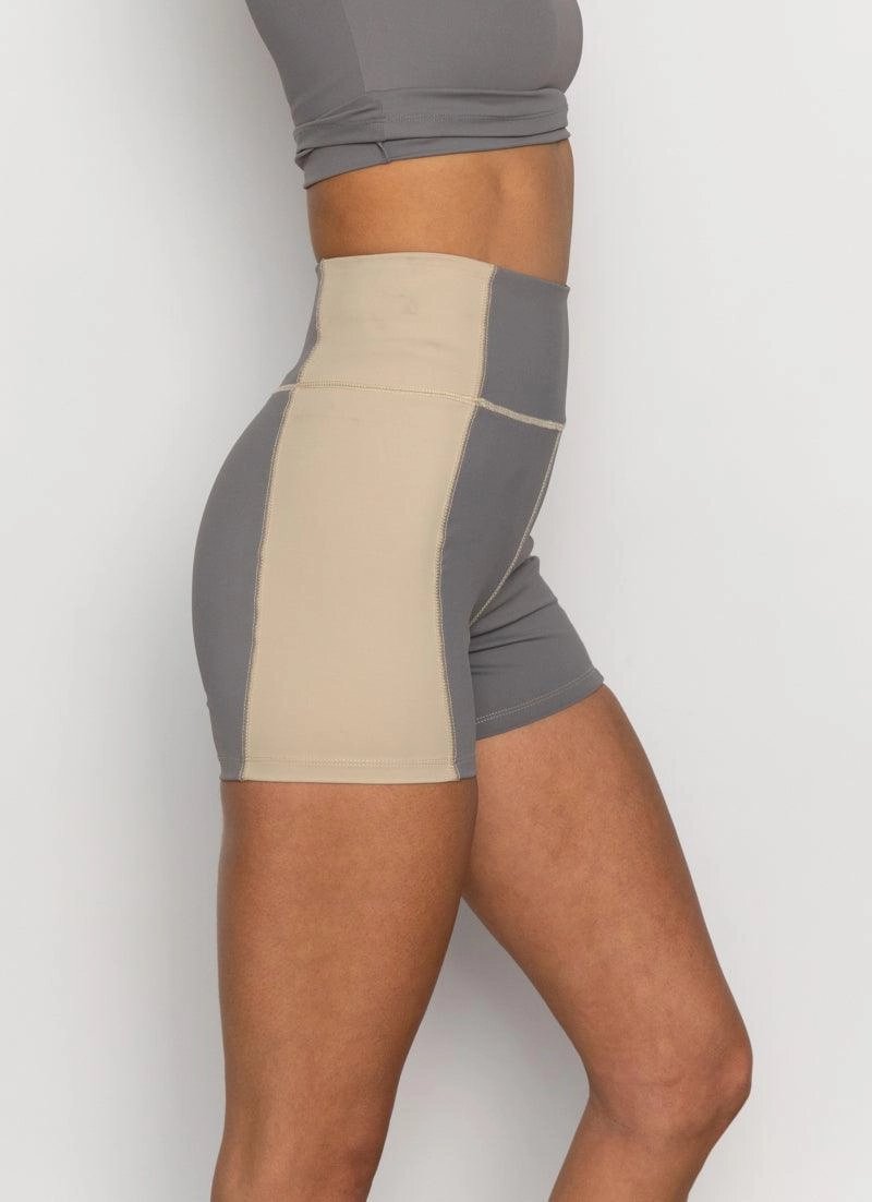 Ski Resort Cycle Shorts - Charcoal Contrast Weekend Adventure