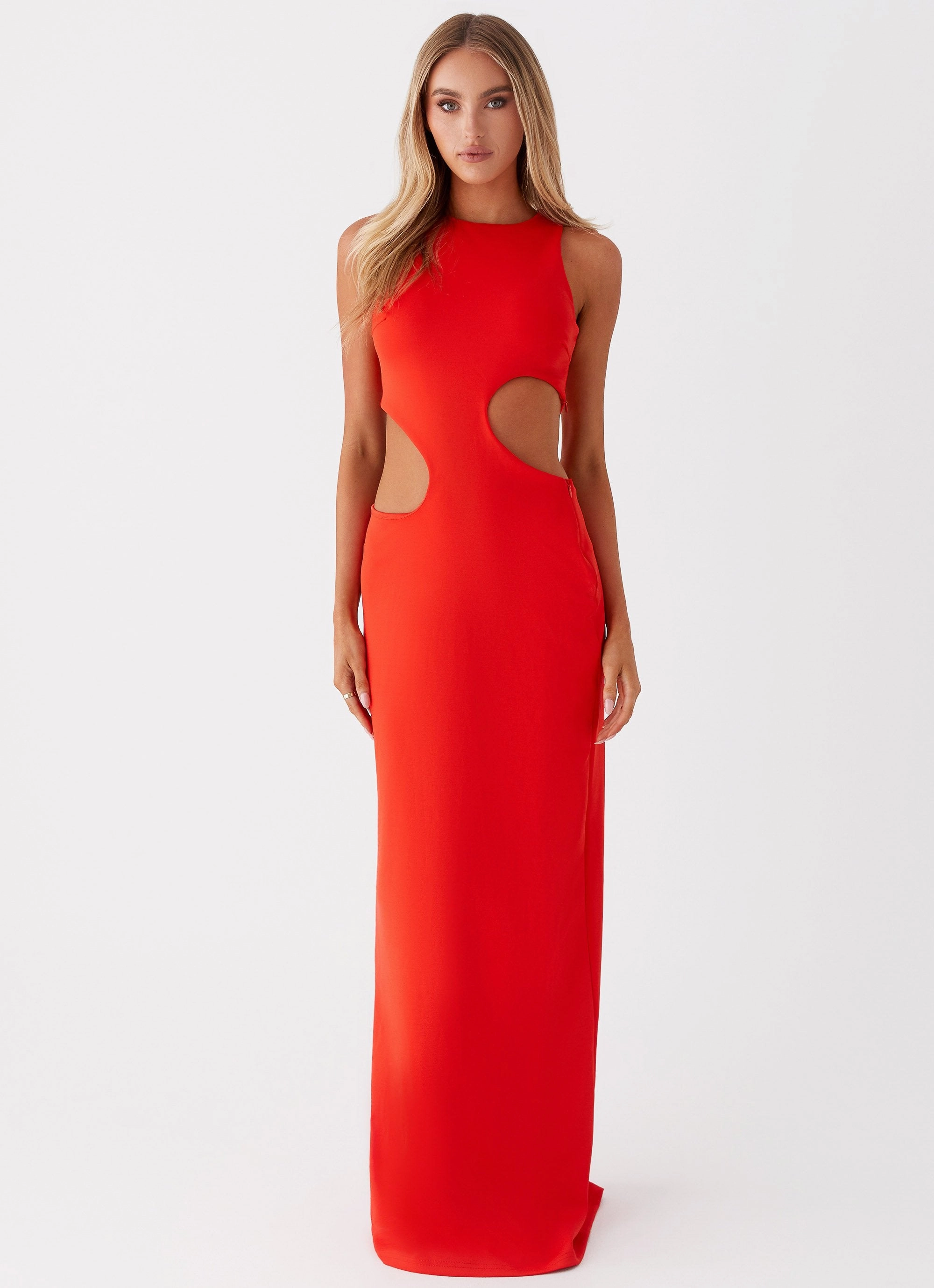 Vaeloria Maxi Dress - Red Office Casual Plus Fit