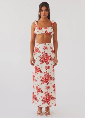 Detachable Components Valencia Villa Maxi Skirt - Rosa Floria