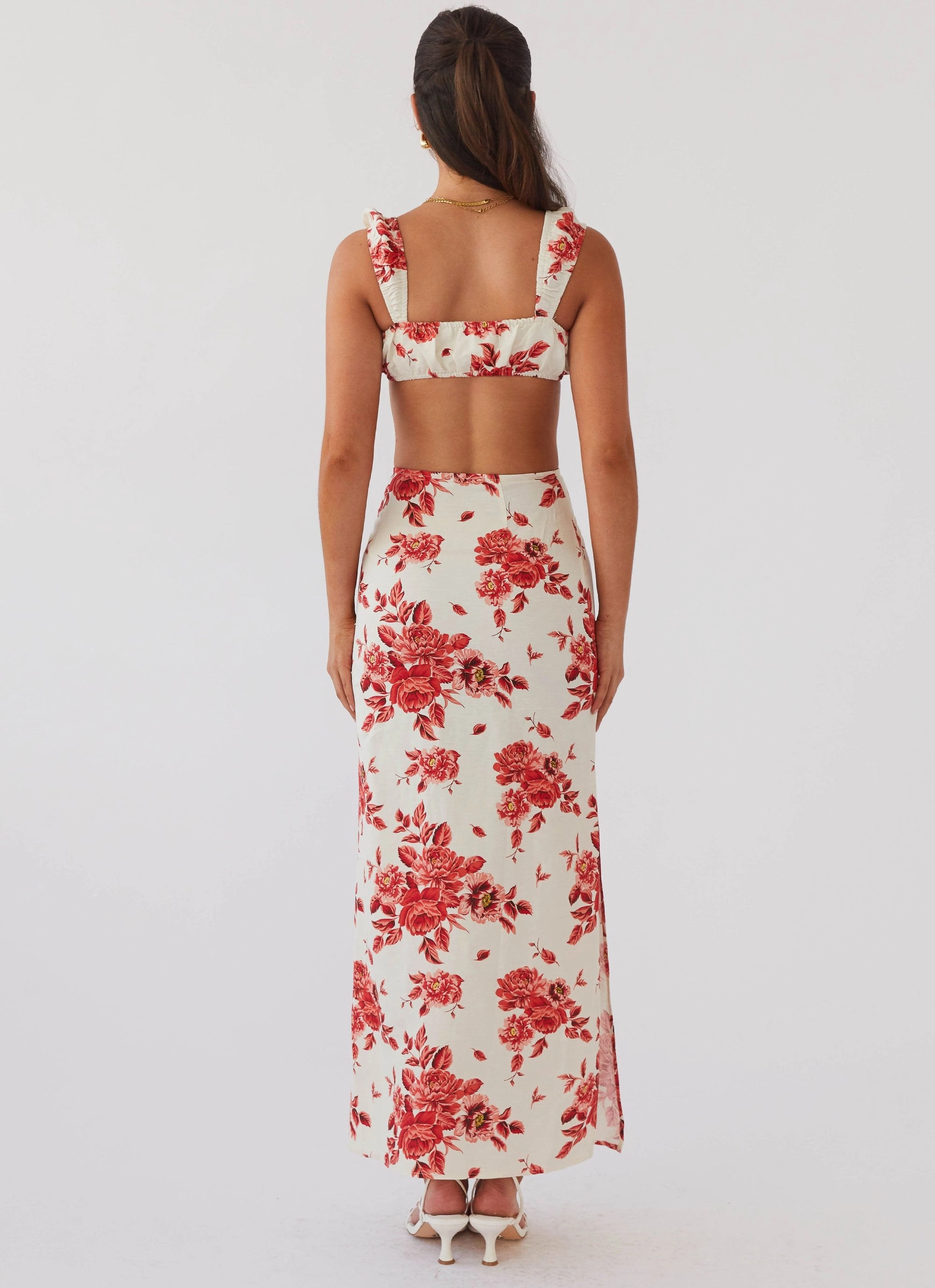 Magnetic Closures Valencia Villa Maxi Skirt - Rosa Floria