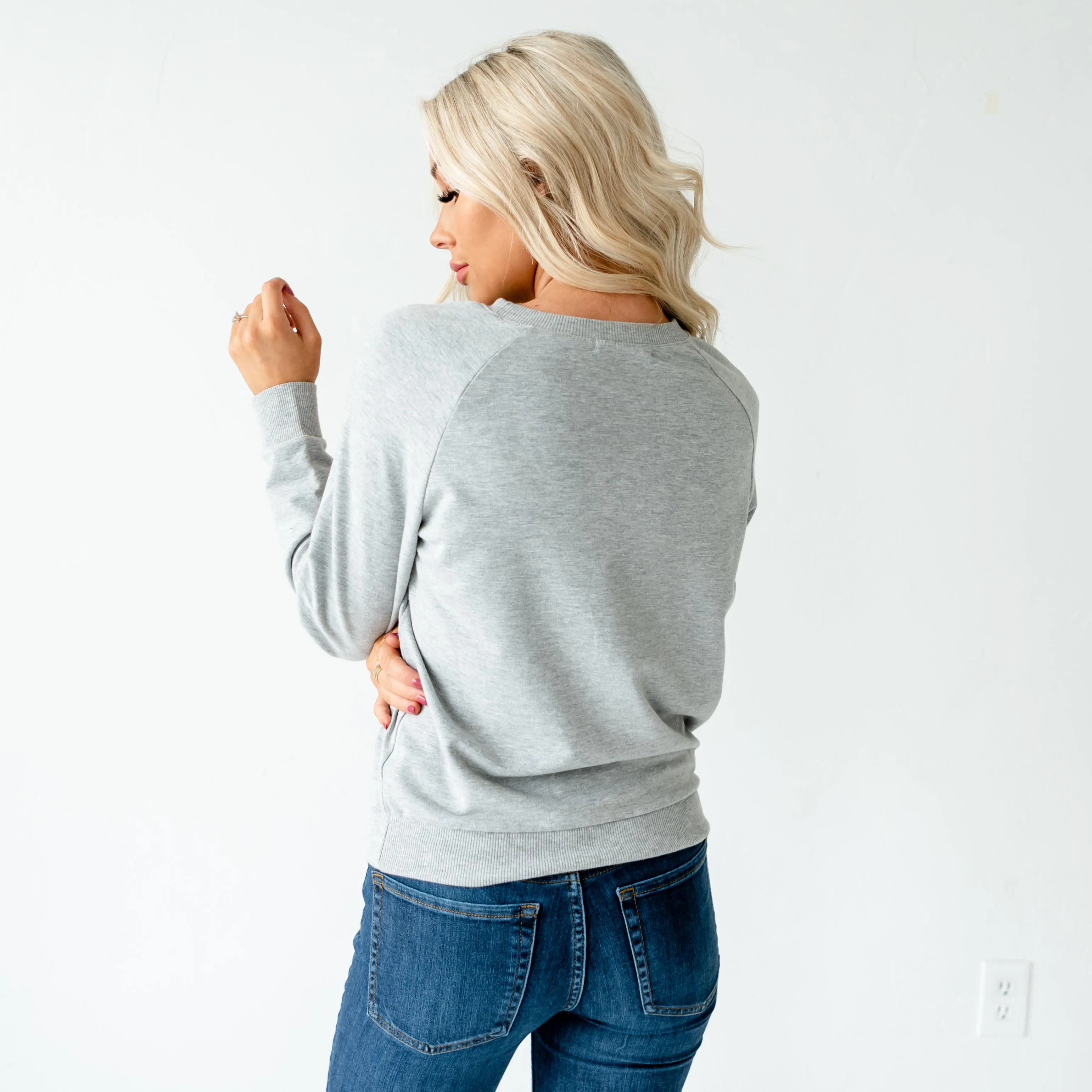 Valentine Love Sweatshirt - Grey