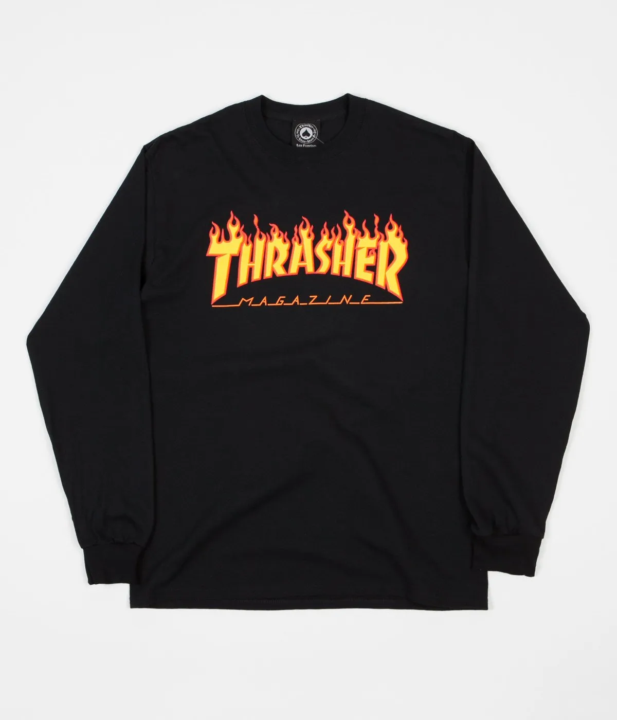 Vans Thrasher Flame Logo Long Sleeve Black