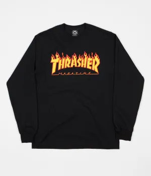 Vans Thrasher Flame Logo Long Sleeve Black