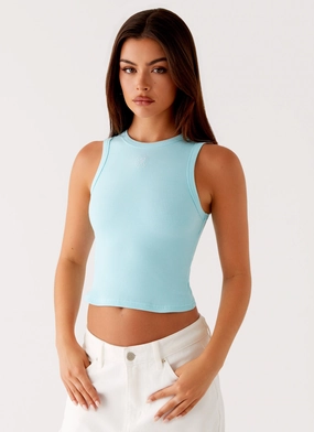 Mesh Lining Veda Tank Top - Turquoise