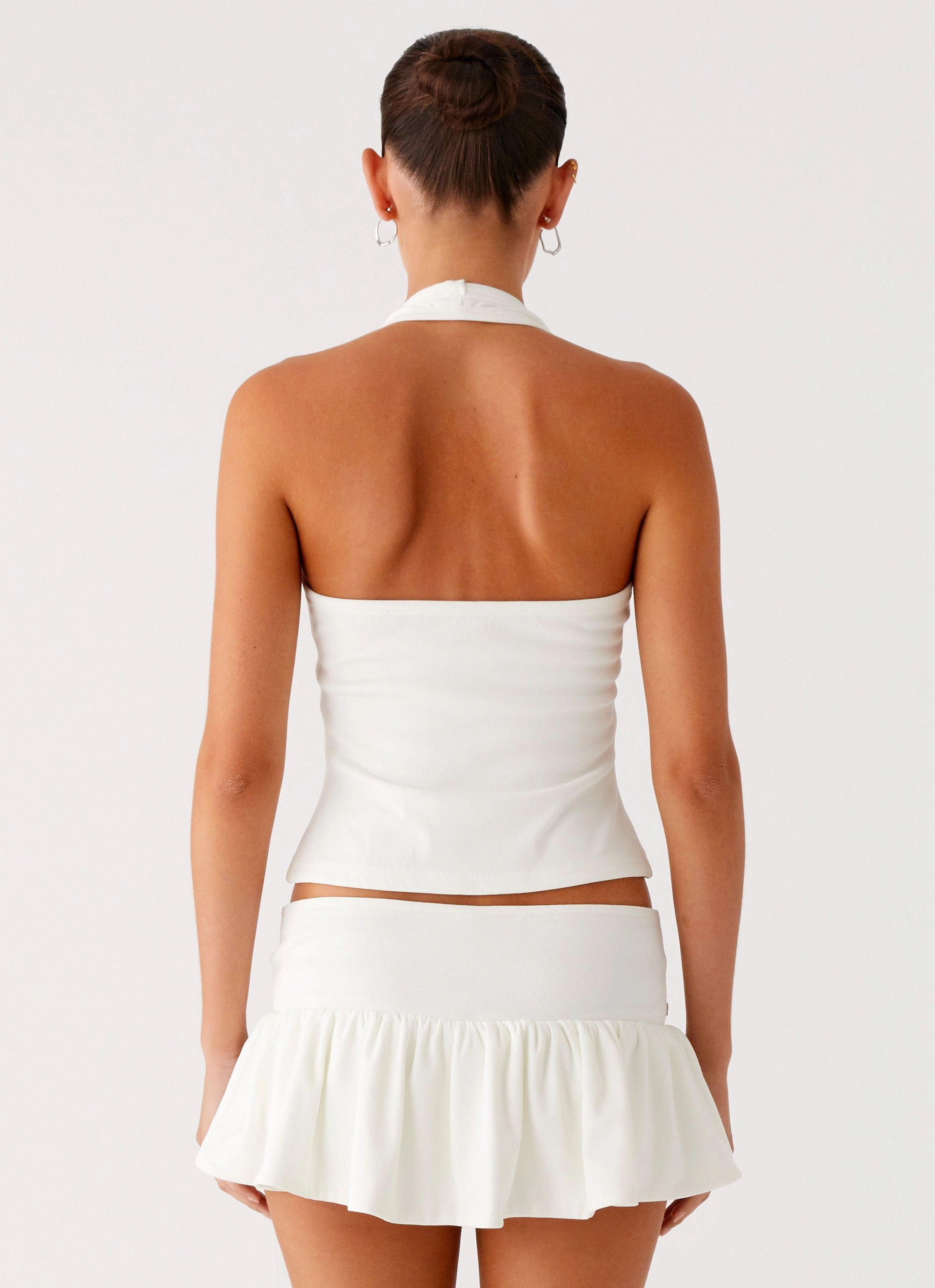 Vegas Nights Low Rise Skort - White Fashion-Forward