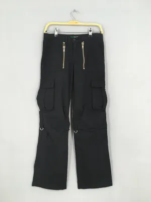 Vence Cargo Pants Black Straight Cut Size 30x29.5
