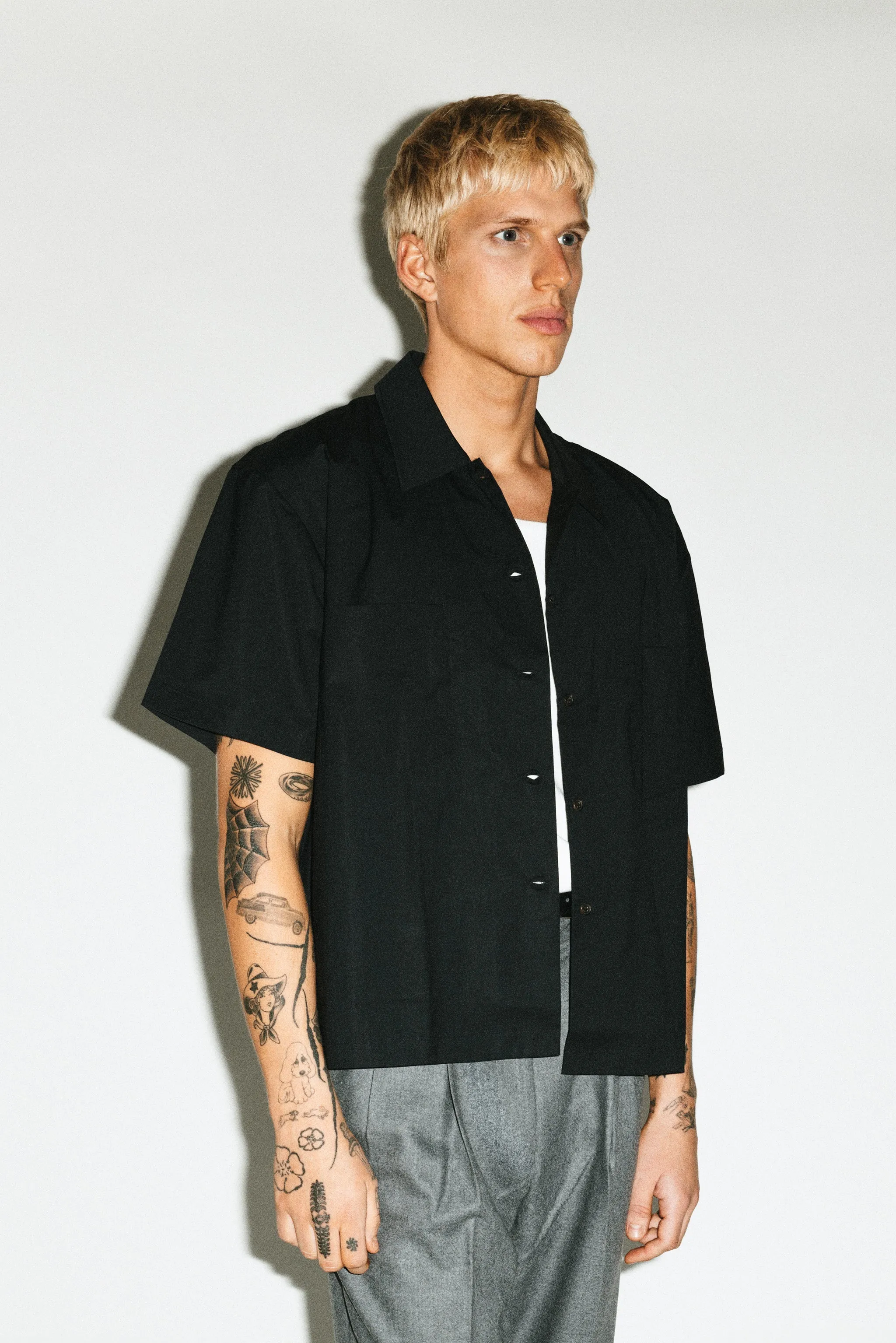 Venice Short-Sleeve Summer Shirt  |  Black