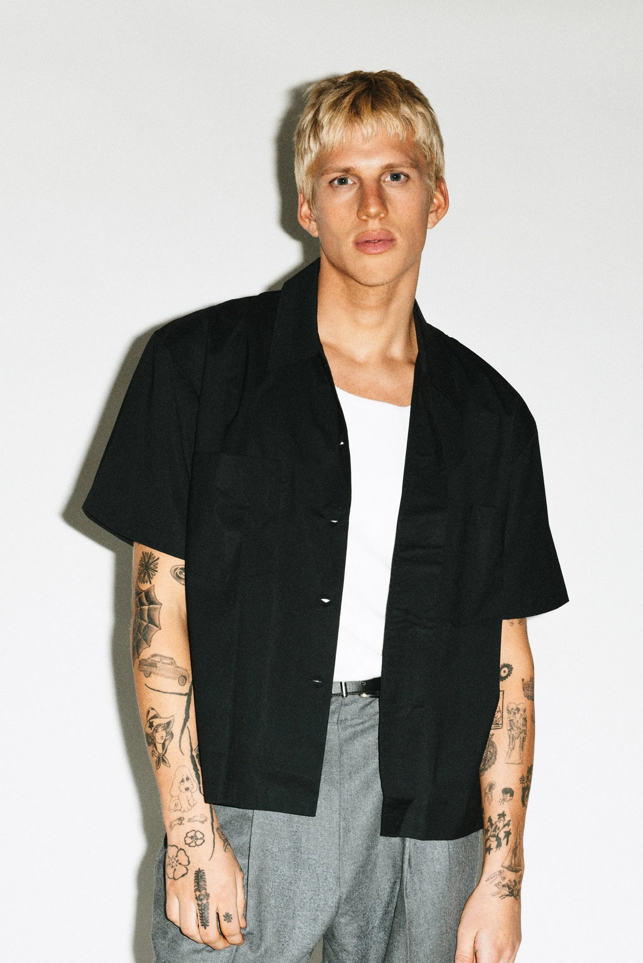Venice Short-Sleeve Summer Shirt  |  Black