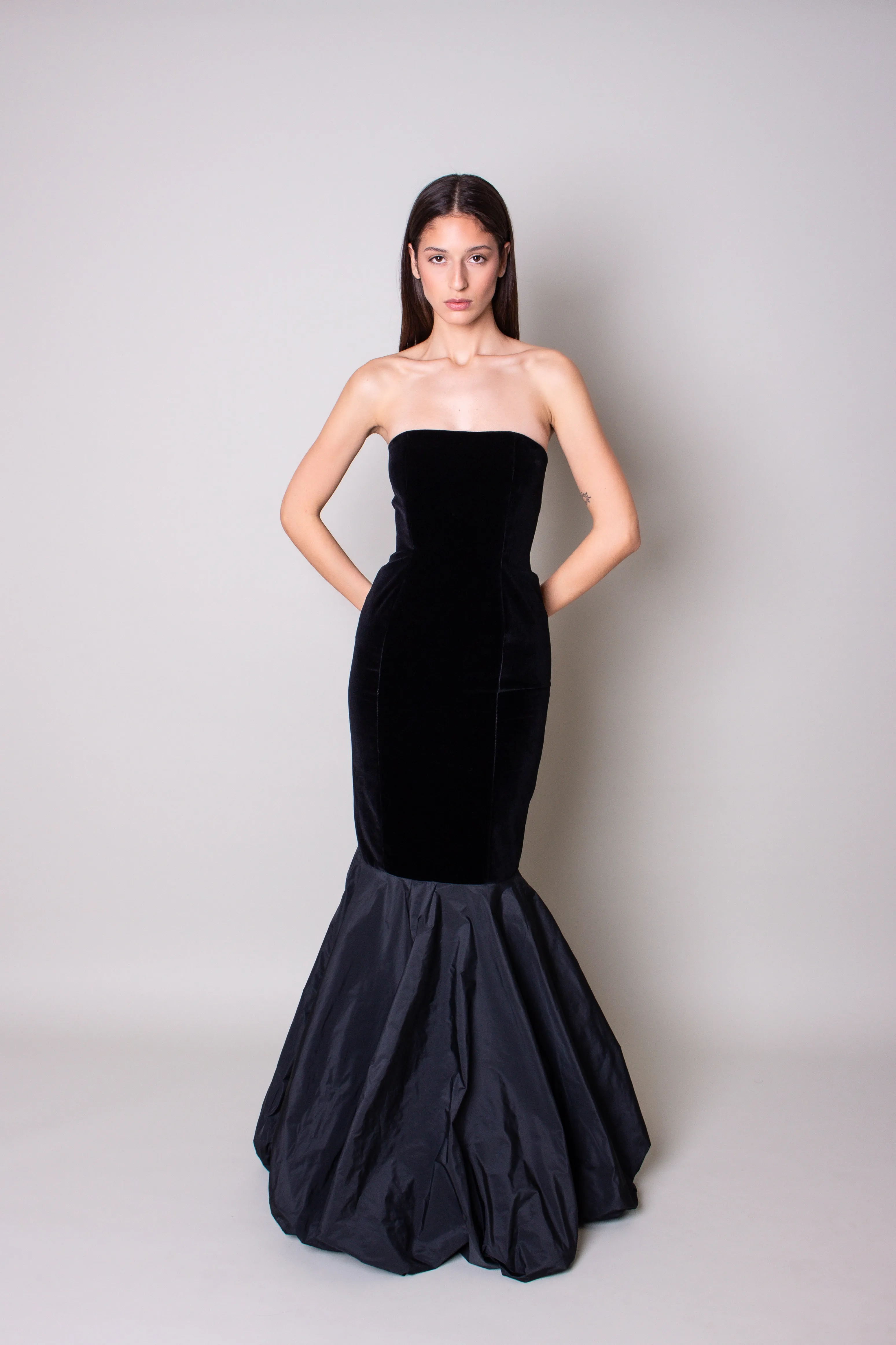 Vent Leger Velvet Dress Back-Pocket