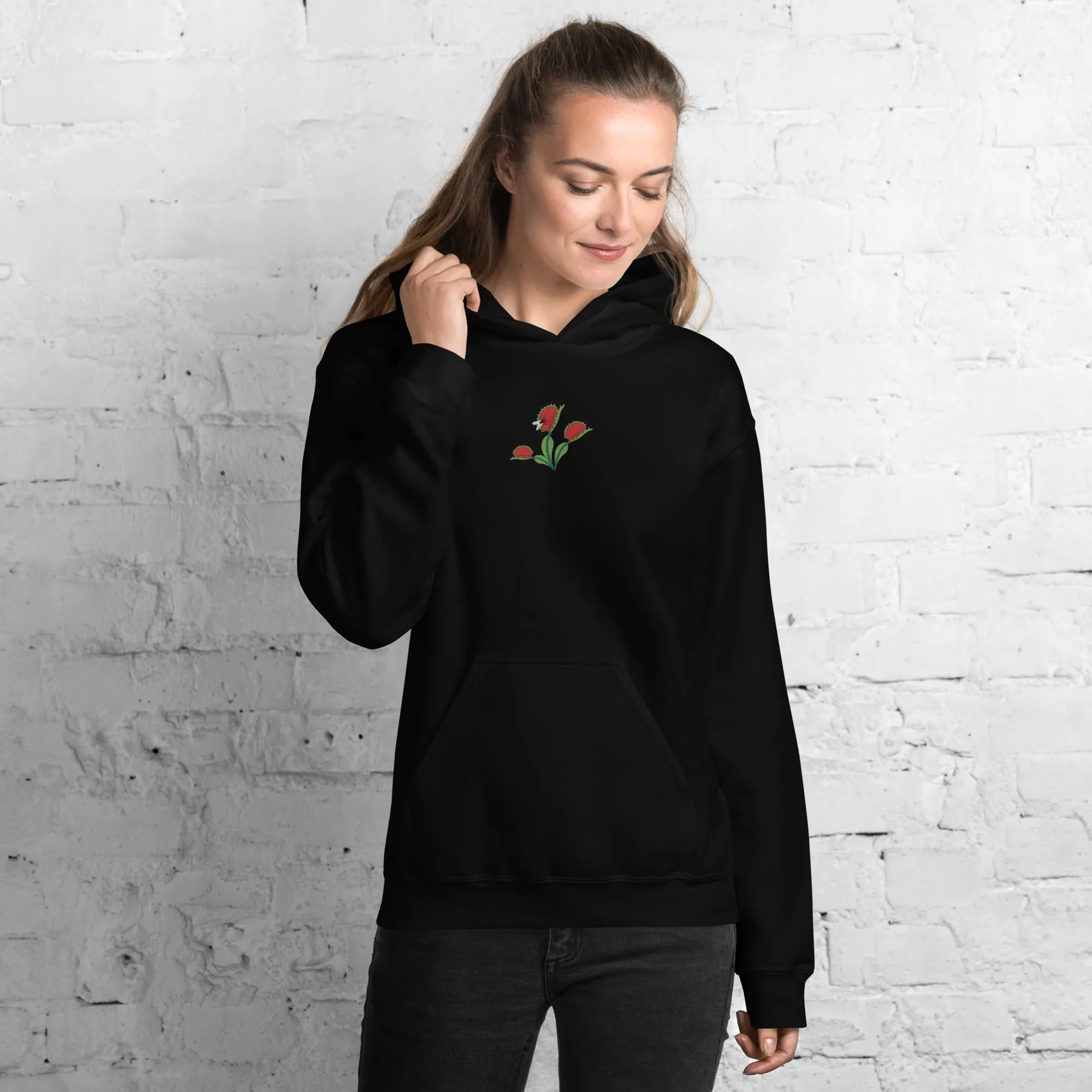 Venus Flytrap Embroidered Unisex Hoodie