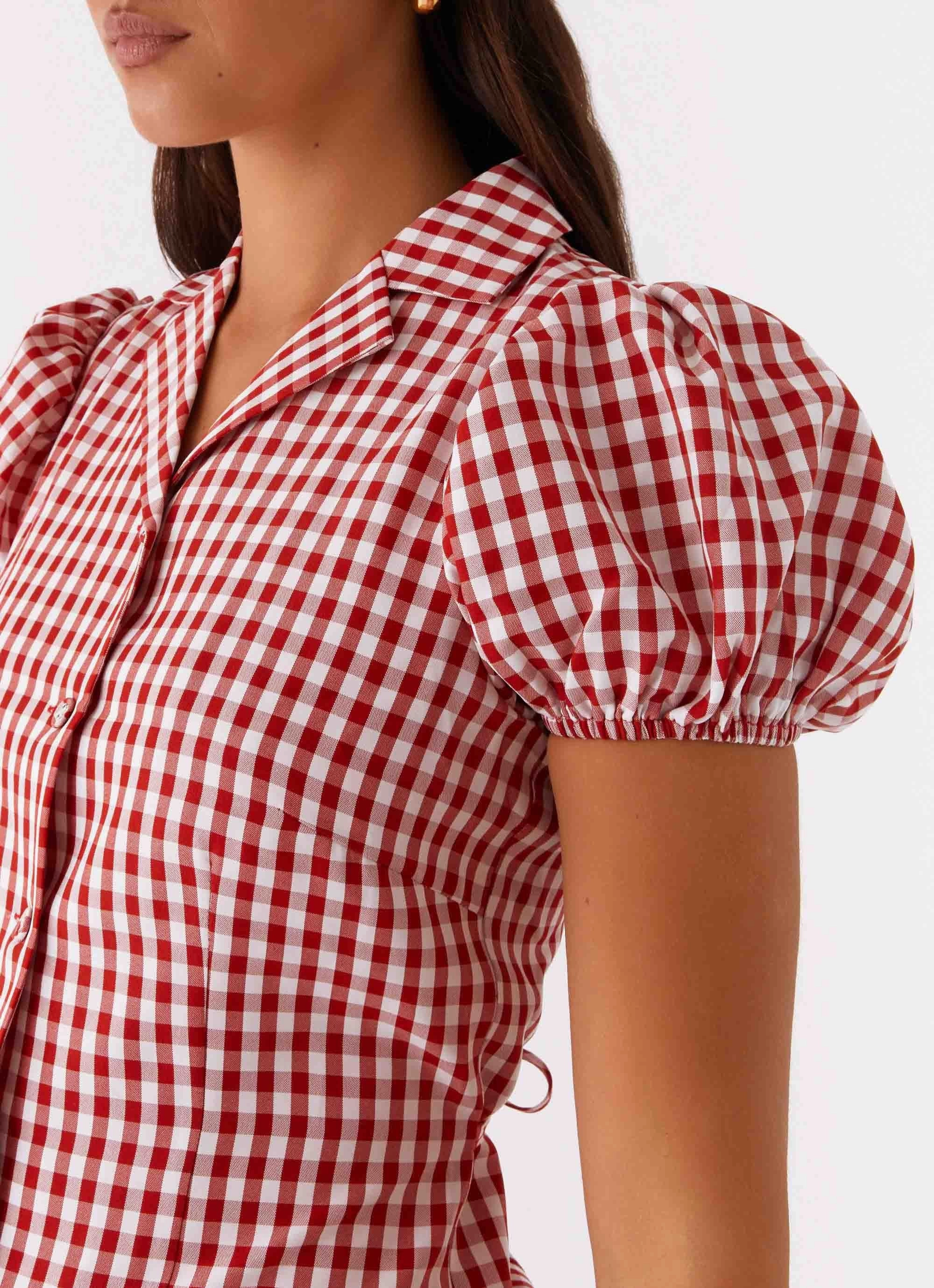 Daily Favorite Fall Style Verity Maxi Dress - Red Gingham